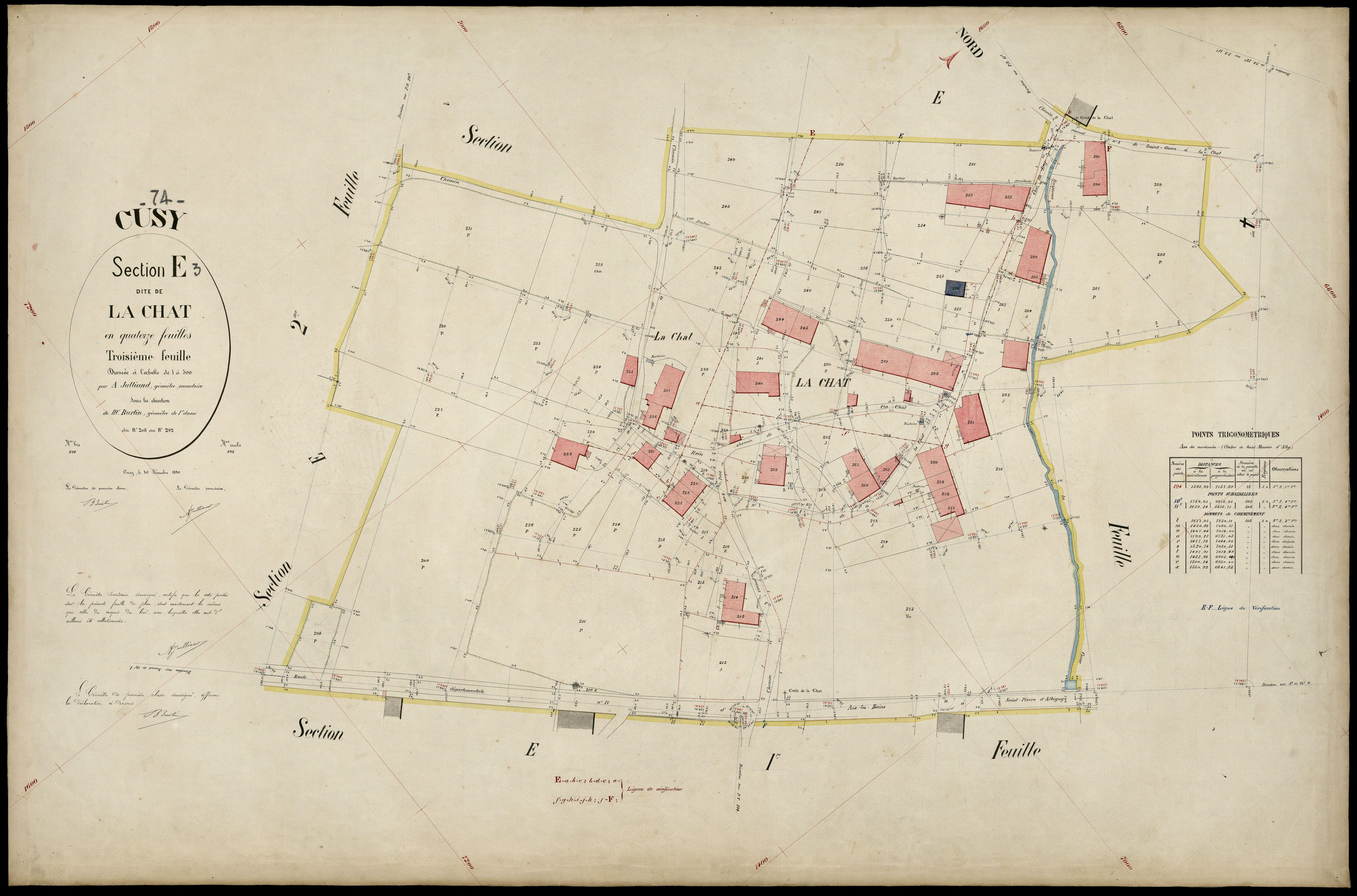 3 P 3 4082 - Feuille n° 4, parcelles n° 293 à 386 - 30 décembre 1890