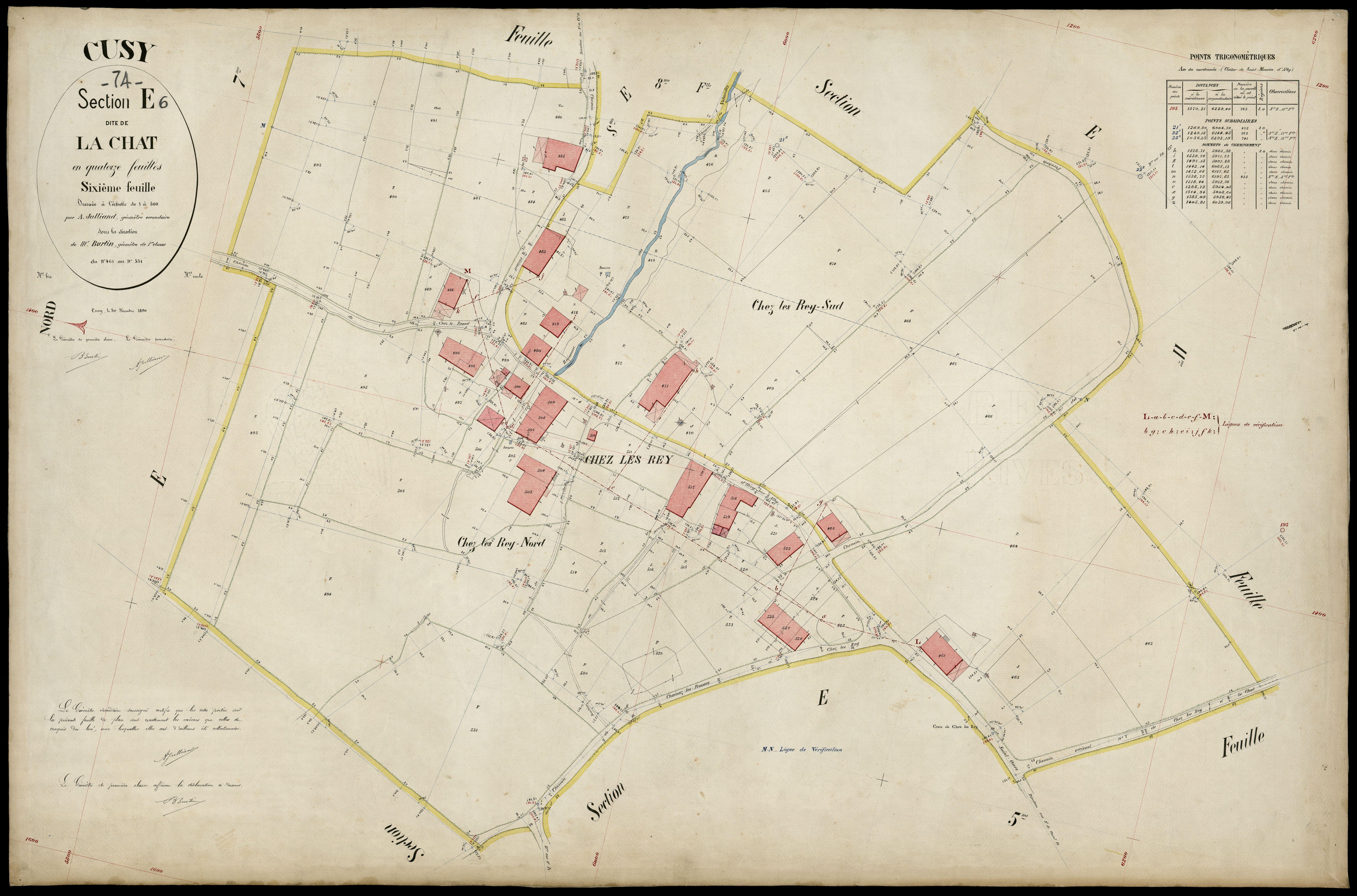 3 P 3 4085 - Feuille n° 7, parcelles n° 32 à 603 - 30 décembre 1890