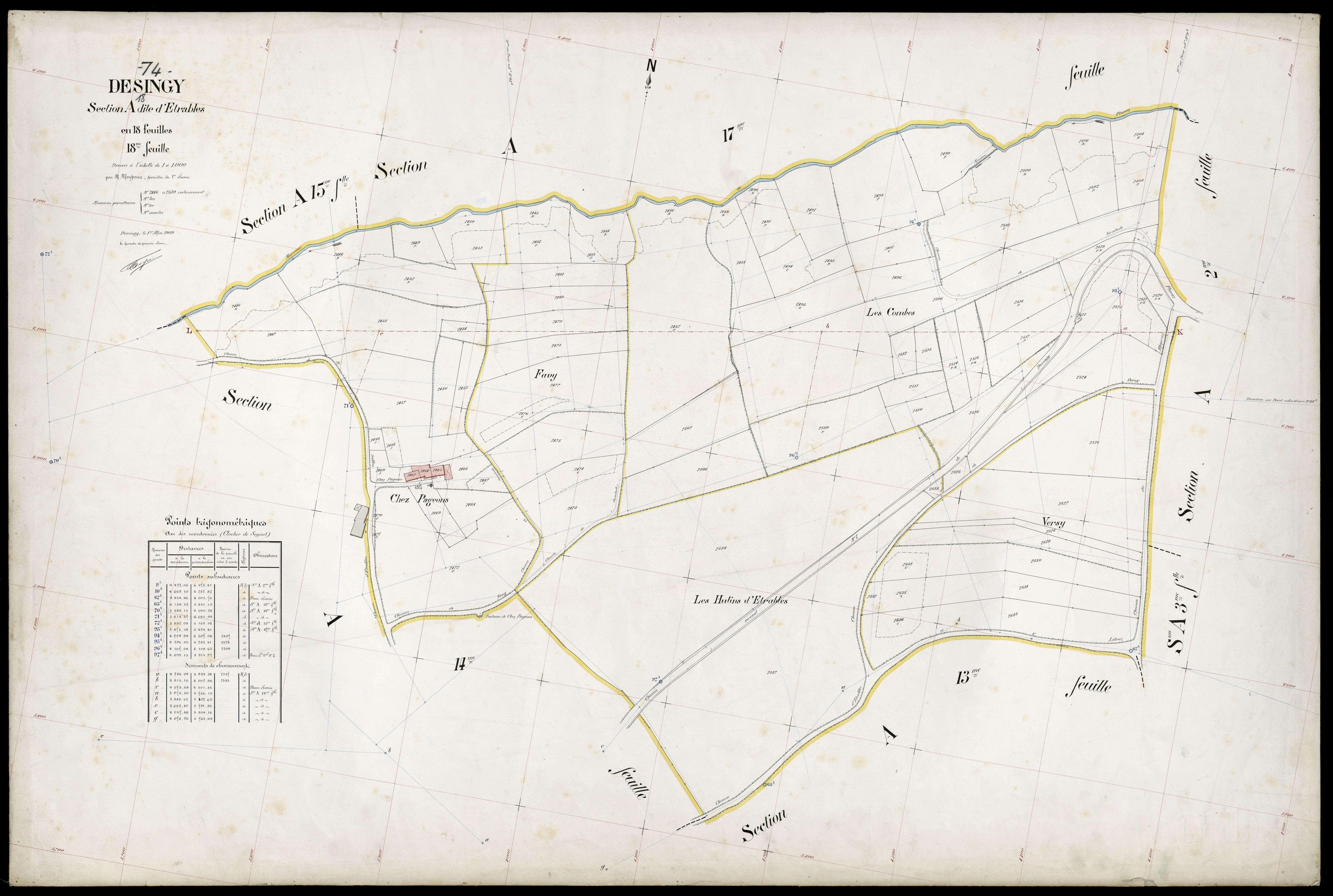 Section B : Chef-lieu - 1909