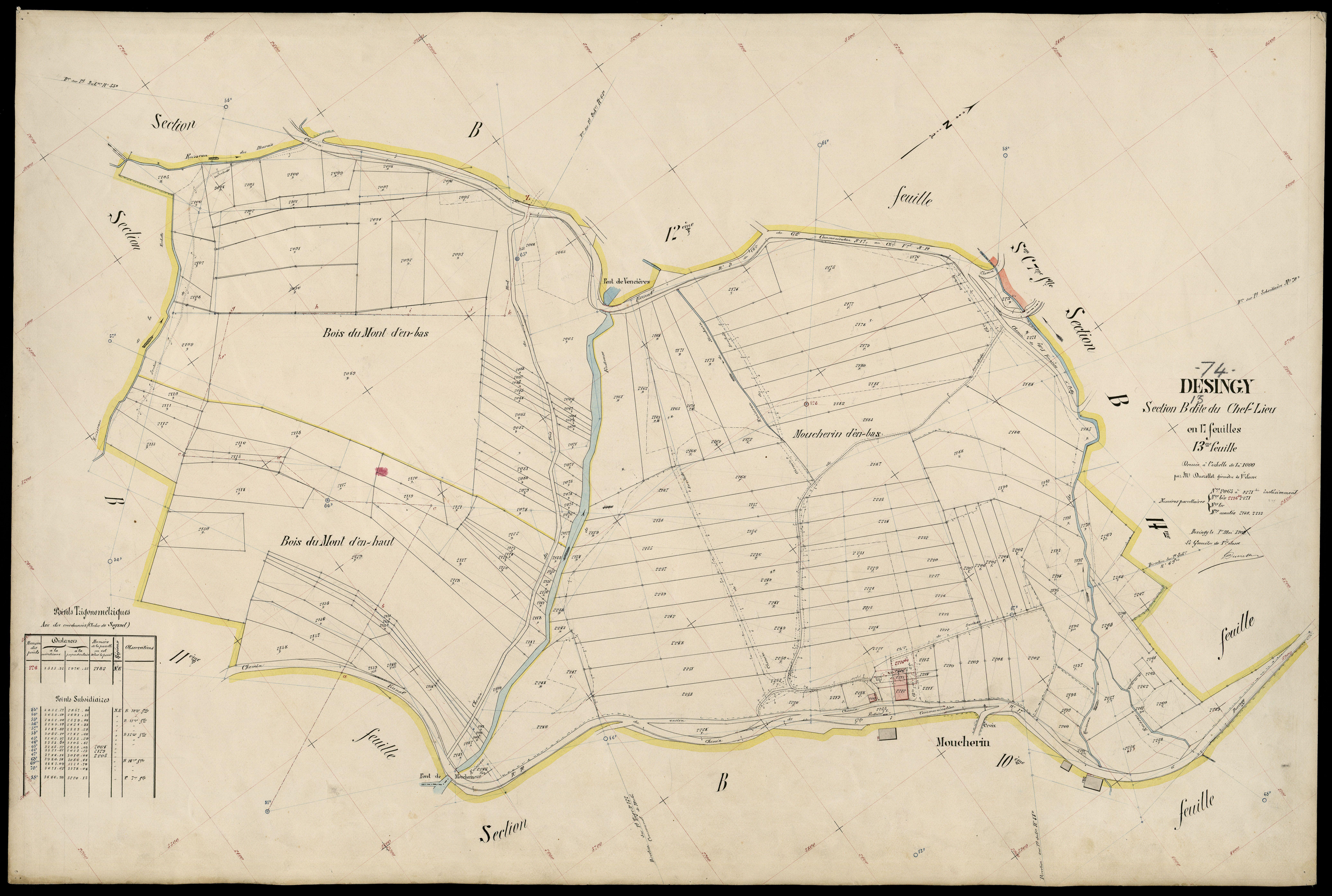 3 P 3 4155 - Feuille n° 14, parcelles n° 2272 à 27 - 1er mai 1909