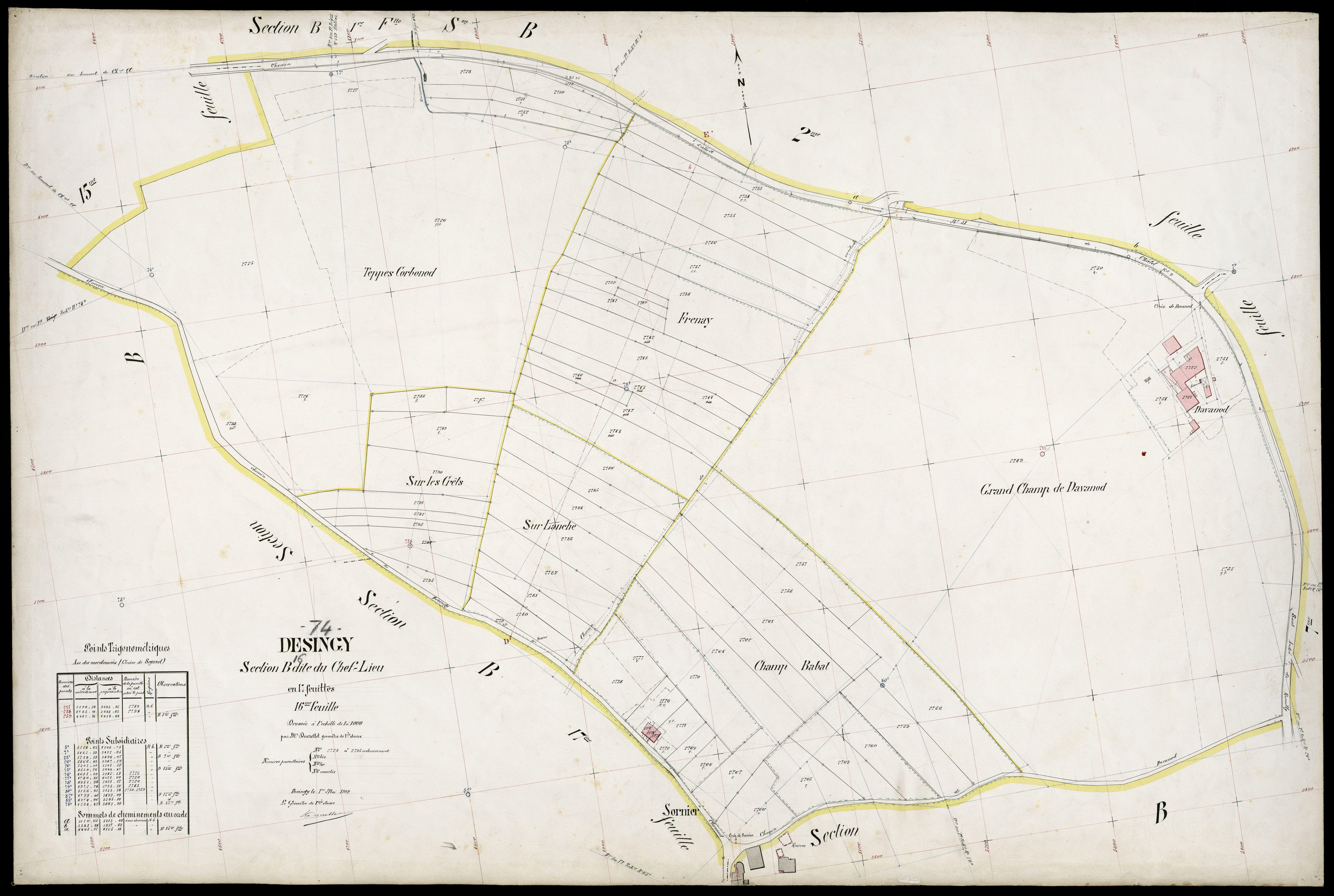 3 P 3 4158 - Feuille n° 17, parcelles n° 2796 à 297 - 1er mai 1909