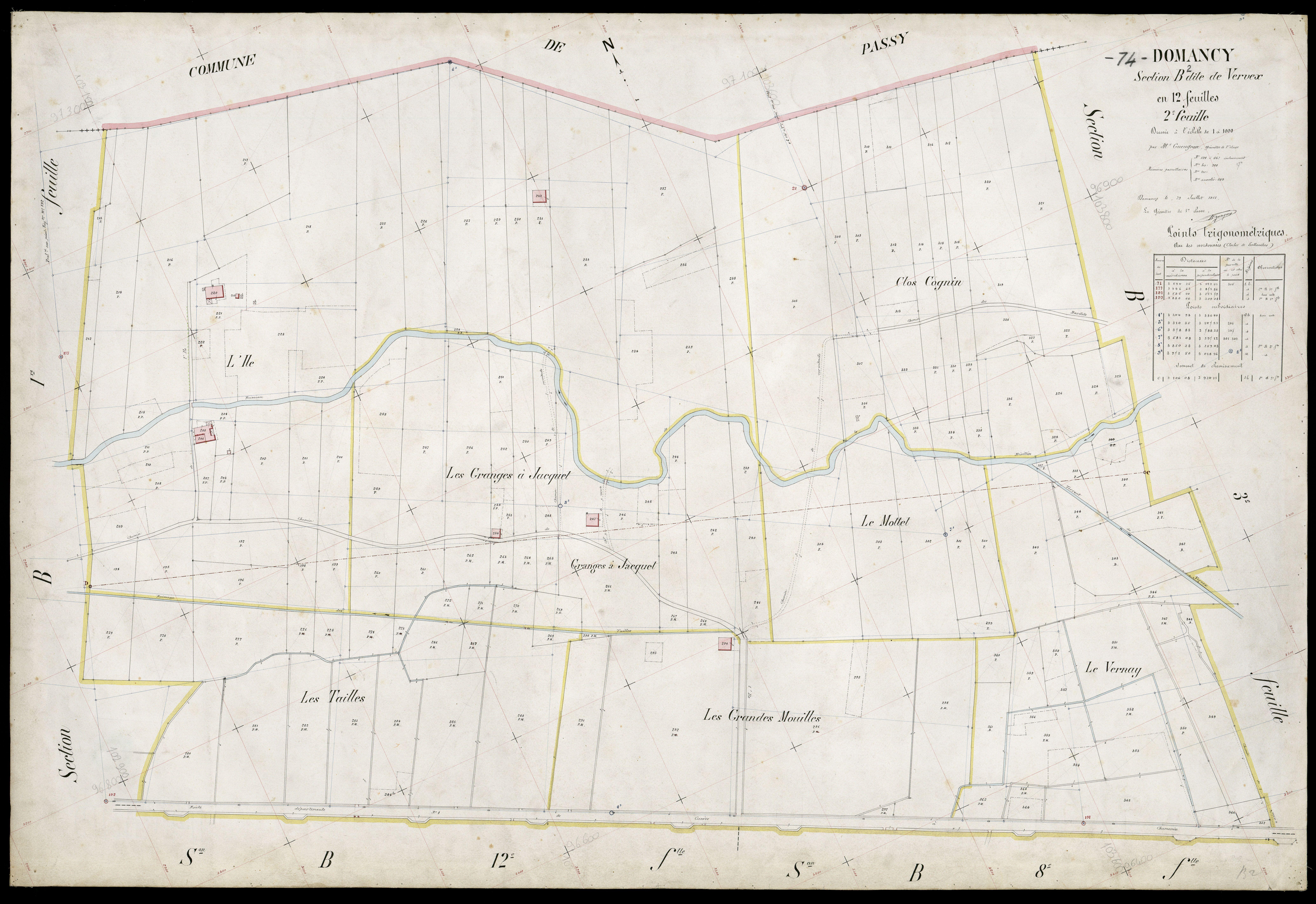 3 P 3 4214 - Feuille n° 3, parcelles n° 368 à 69 - 29 juillet 1911