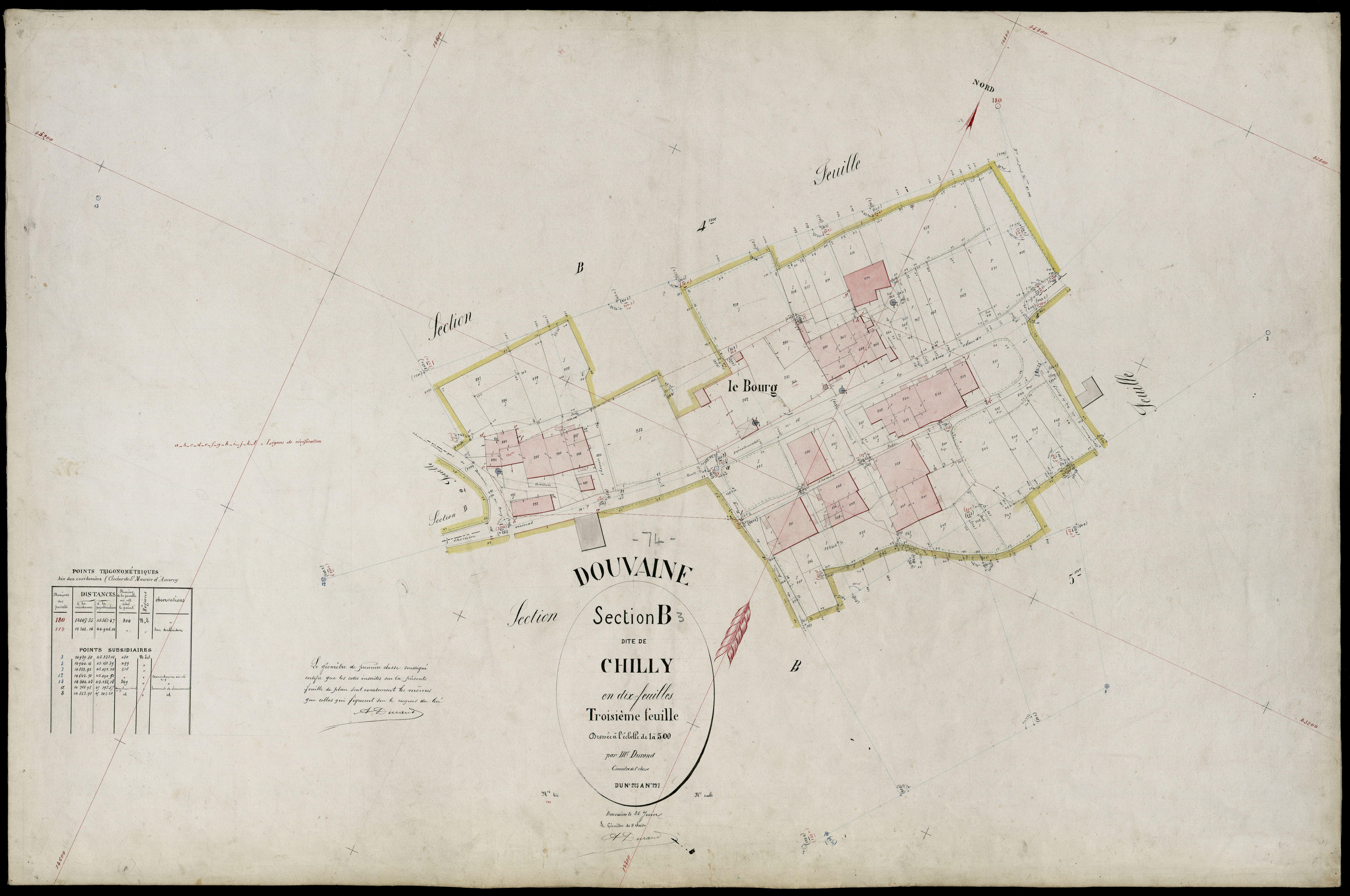 3 P 3 4280 - Feuille n° 4, parcelles n° 298 à 438 - 25 juin 1882