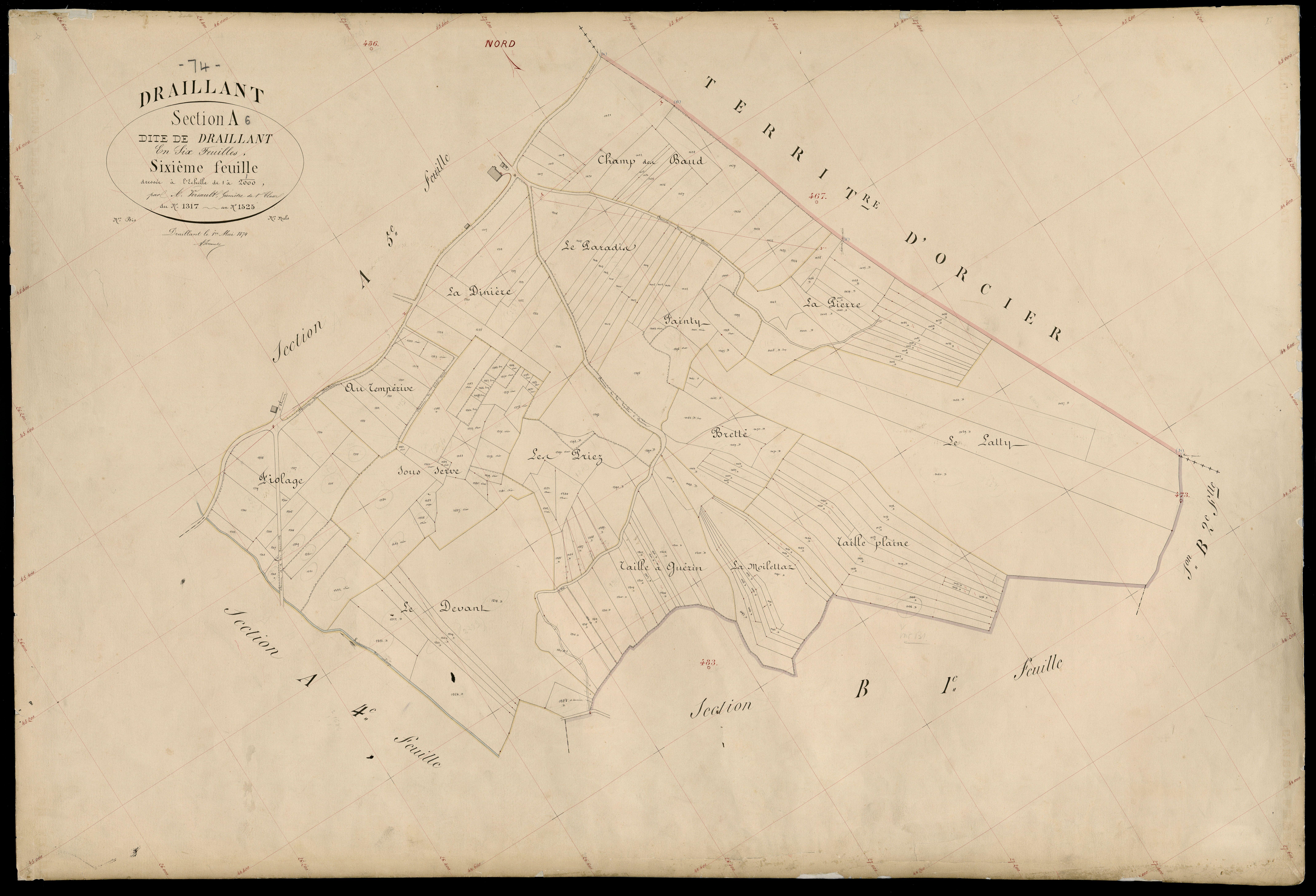 Section B : Sur le Mont - 1874