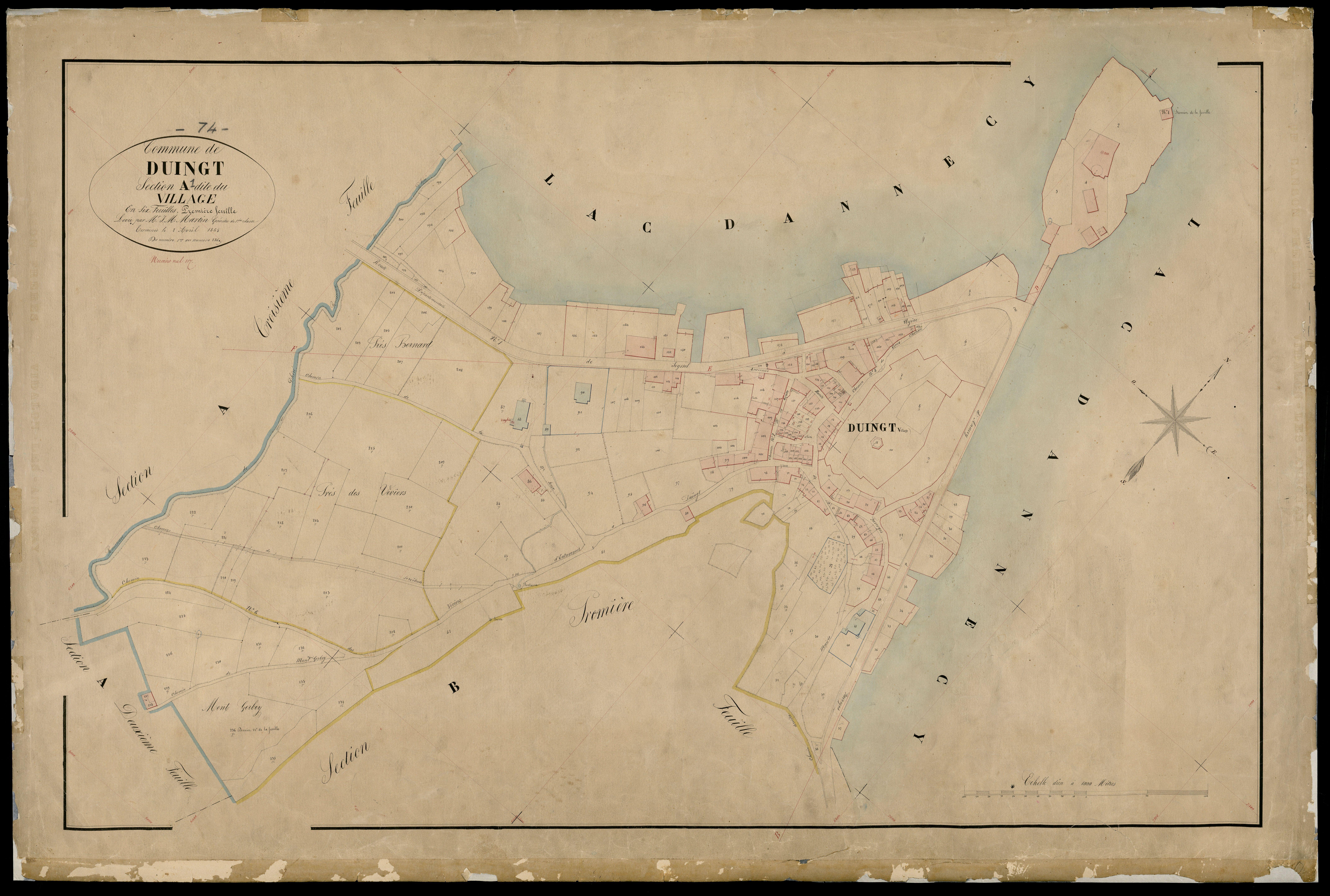 3 P 3 4339 - Feuille n° 2, parcelles n° 237 à 426 - 2 avril 1865