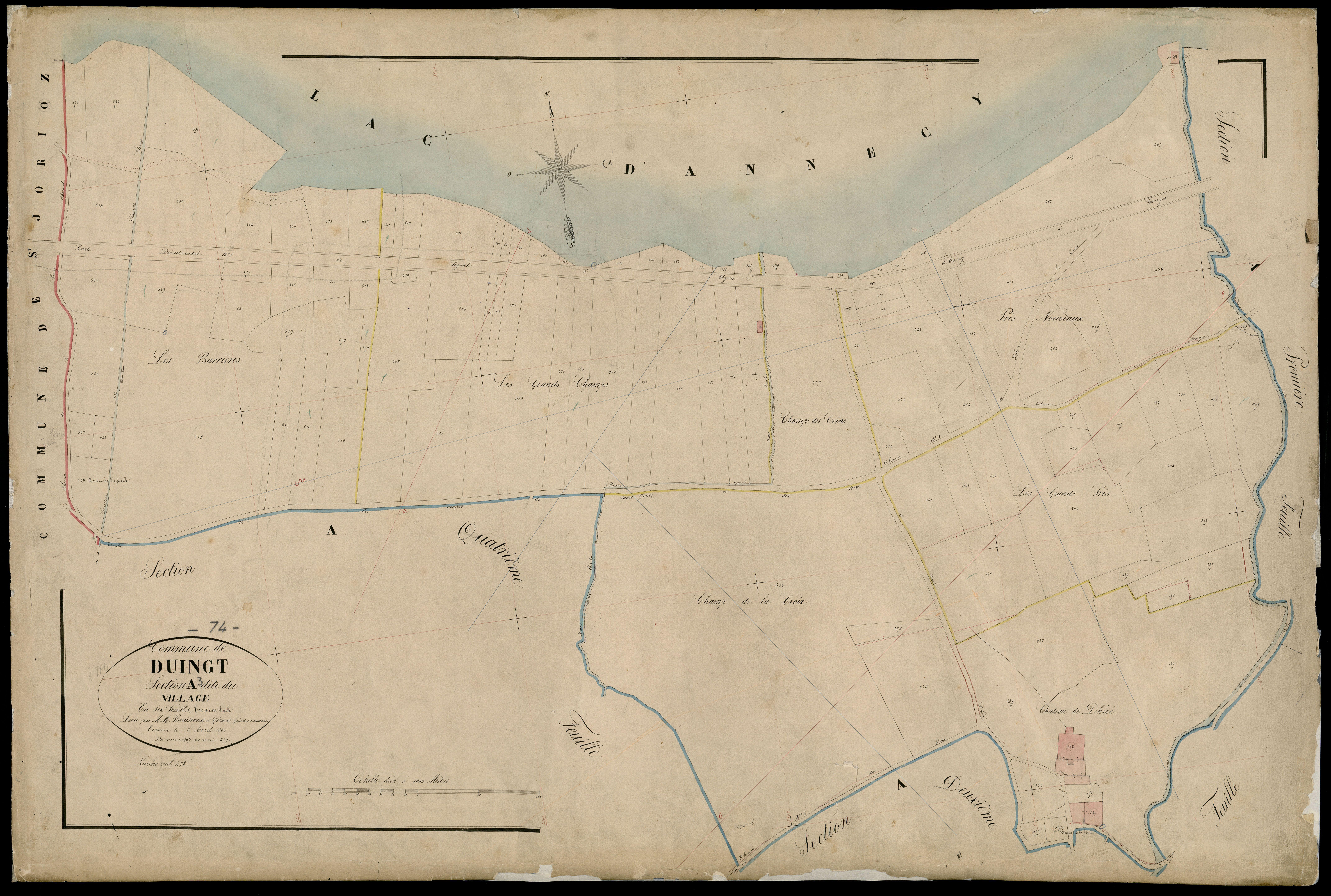 3 P 3 4341 - Feuille n° 4, parcelles n° 40 à 623 - 2 avril 1865