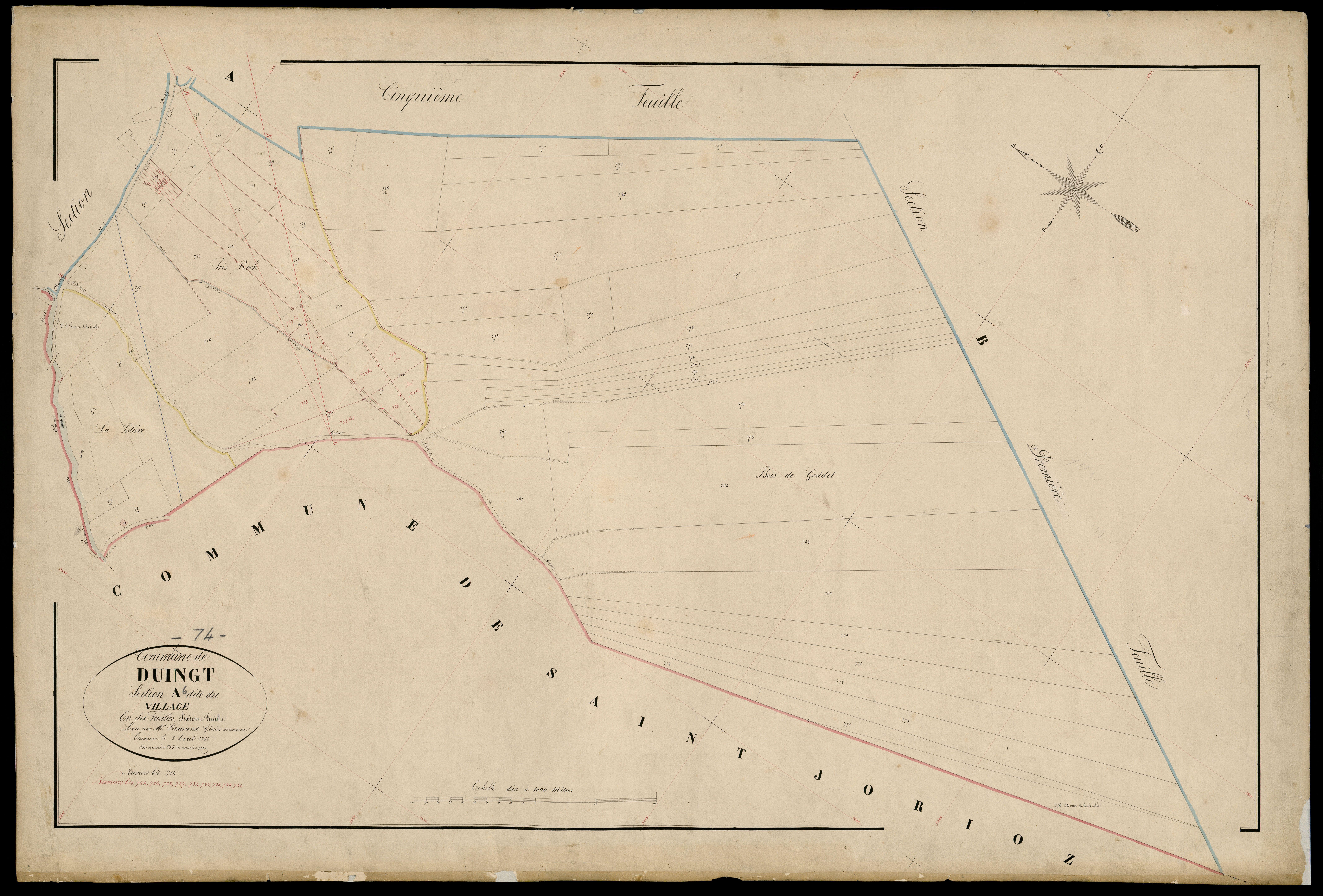 Section B : les Maisons - 1865
