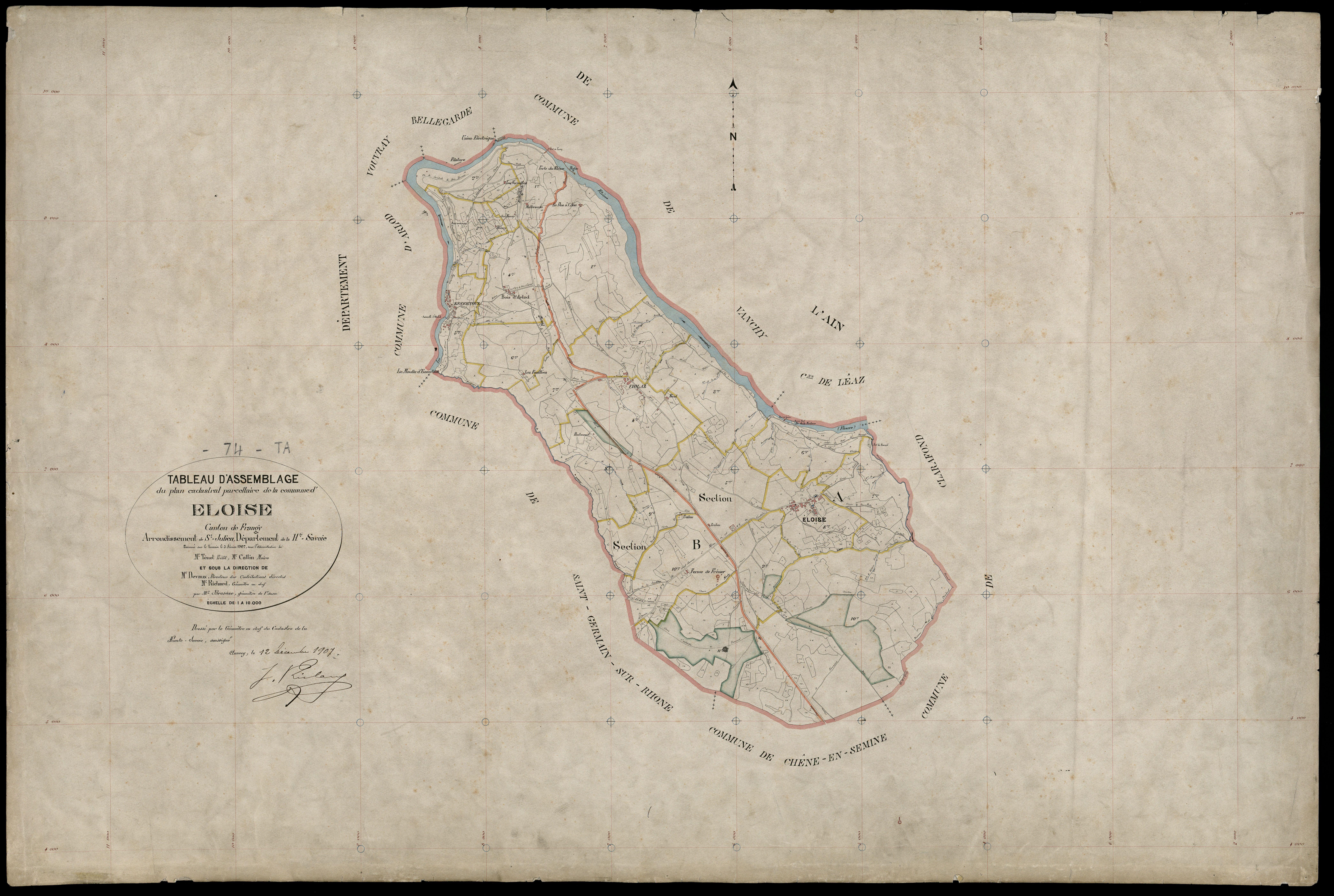 Plan parcellaire - 1907