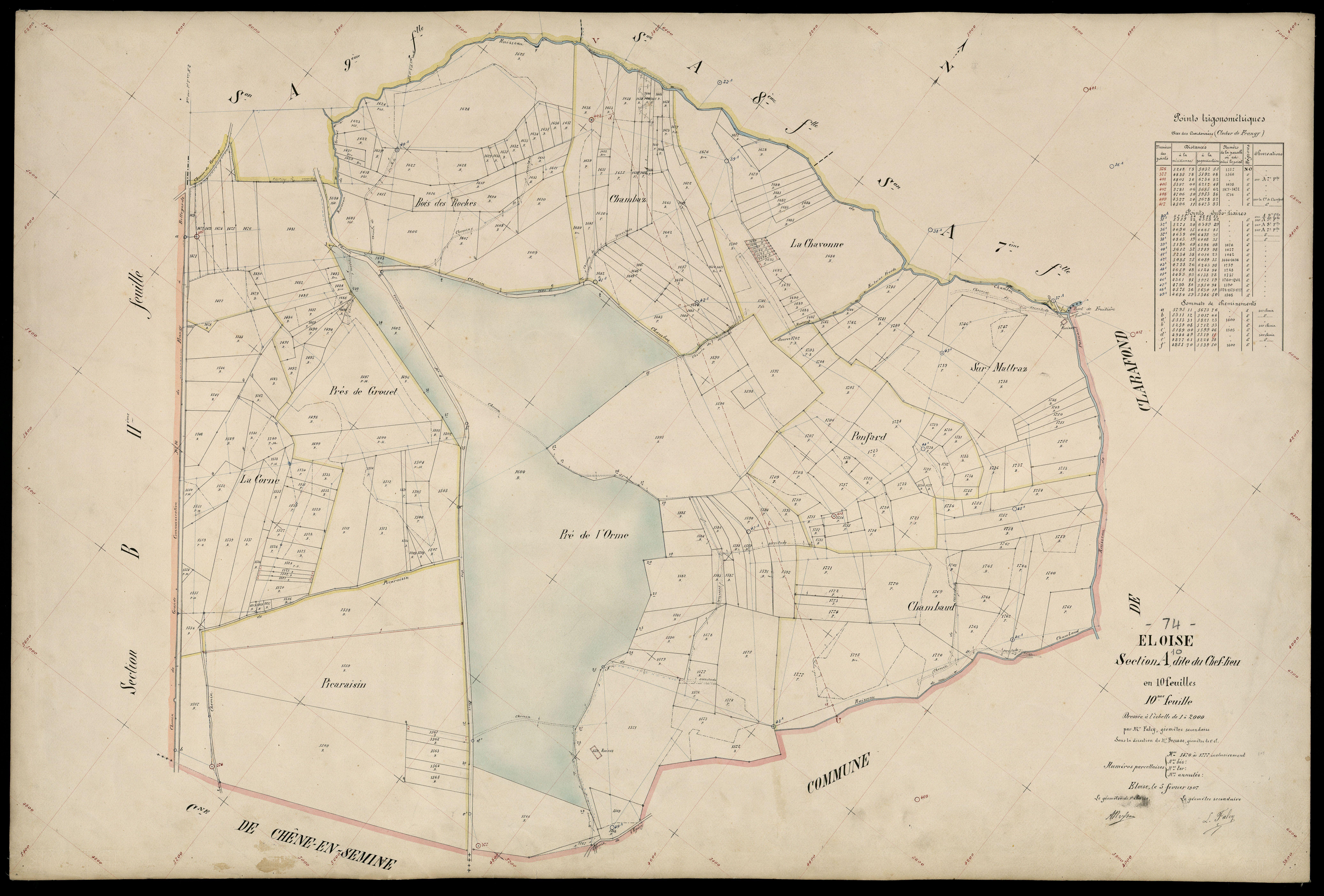 Section B : Essertoux - 1907