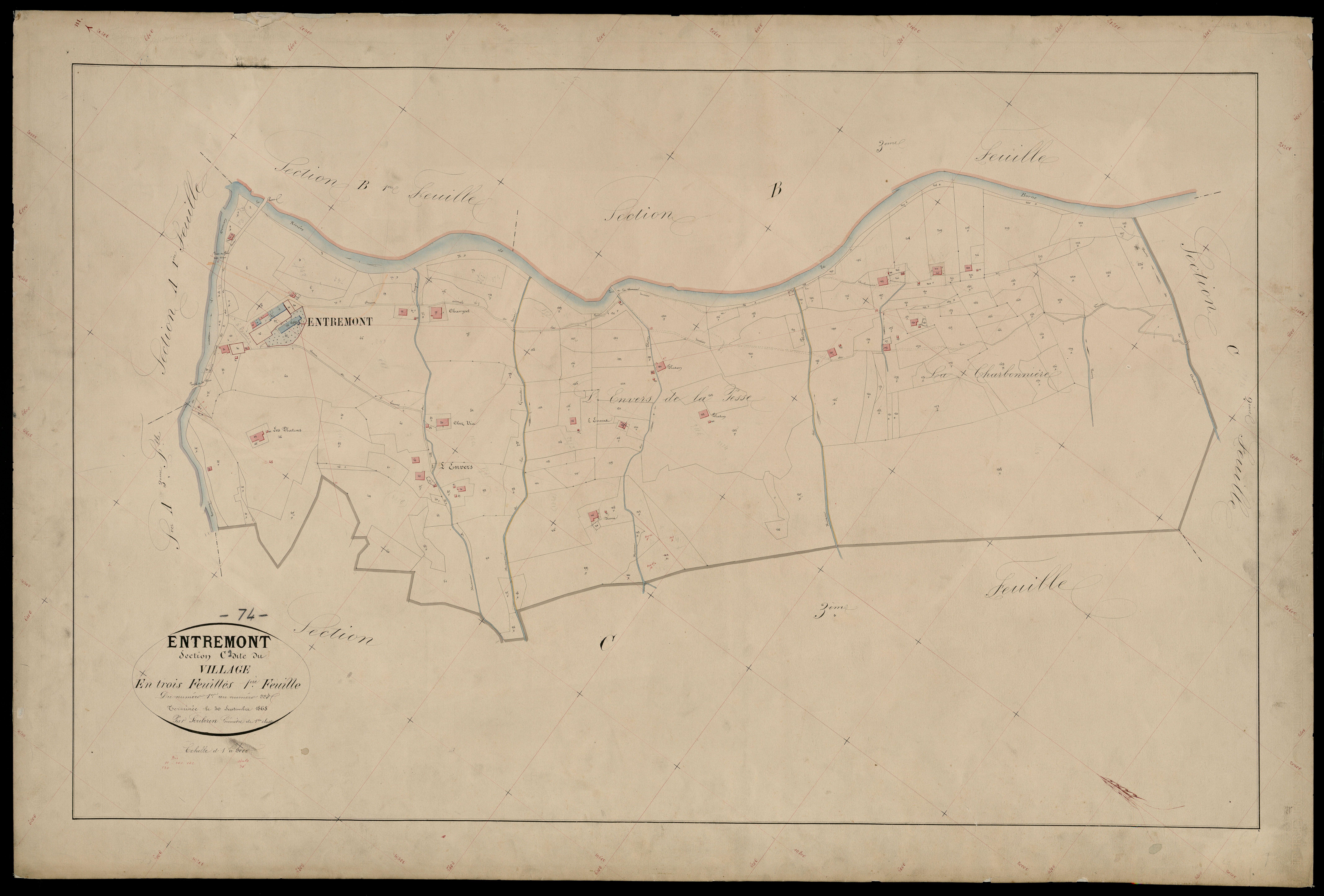 3 P 3 4382 - Feuille n° 2, parcelles n° 229 à 338 - 30 janvier 1869
