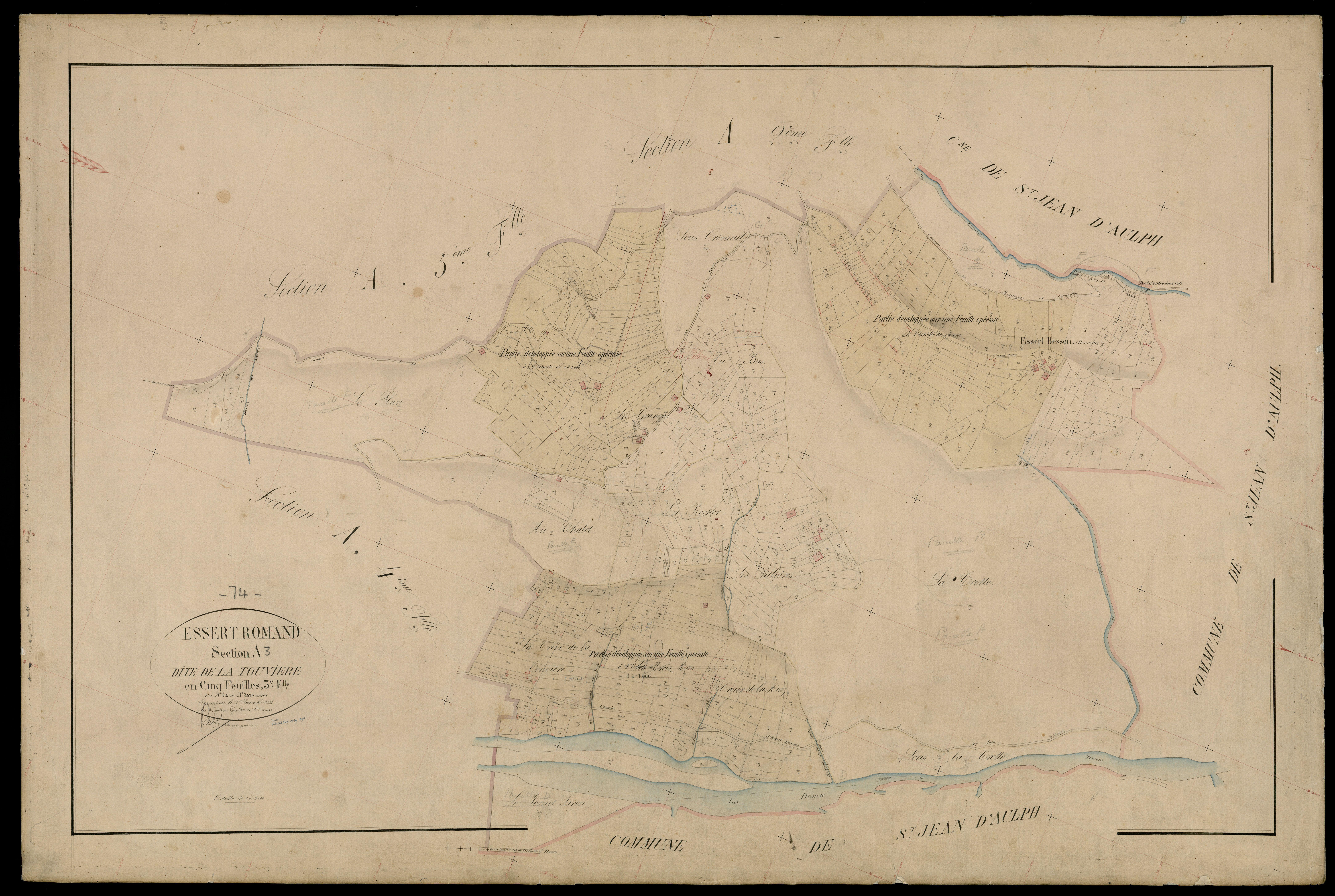 3 P 3 4415 - Feuille n° 3 bis, parcelles n° 871 à 100 -