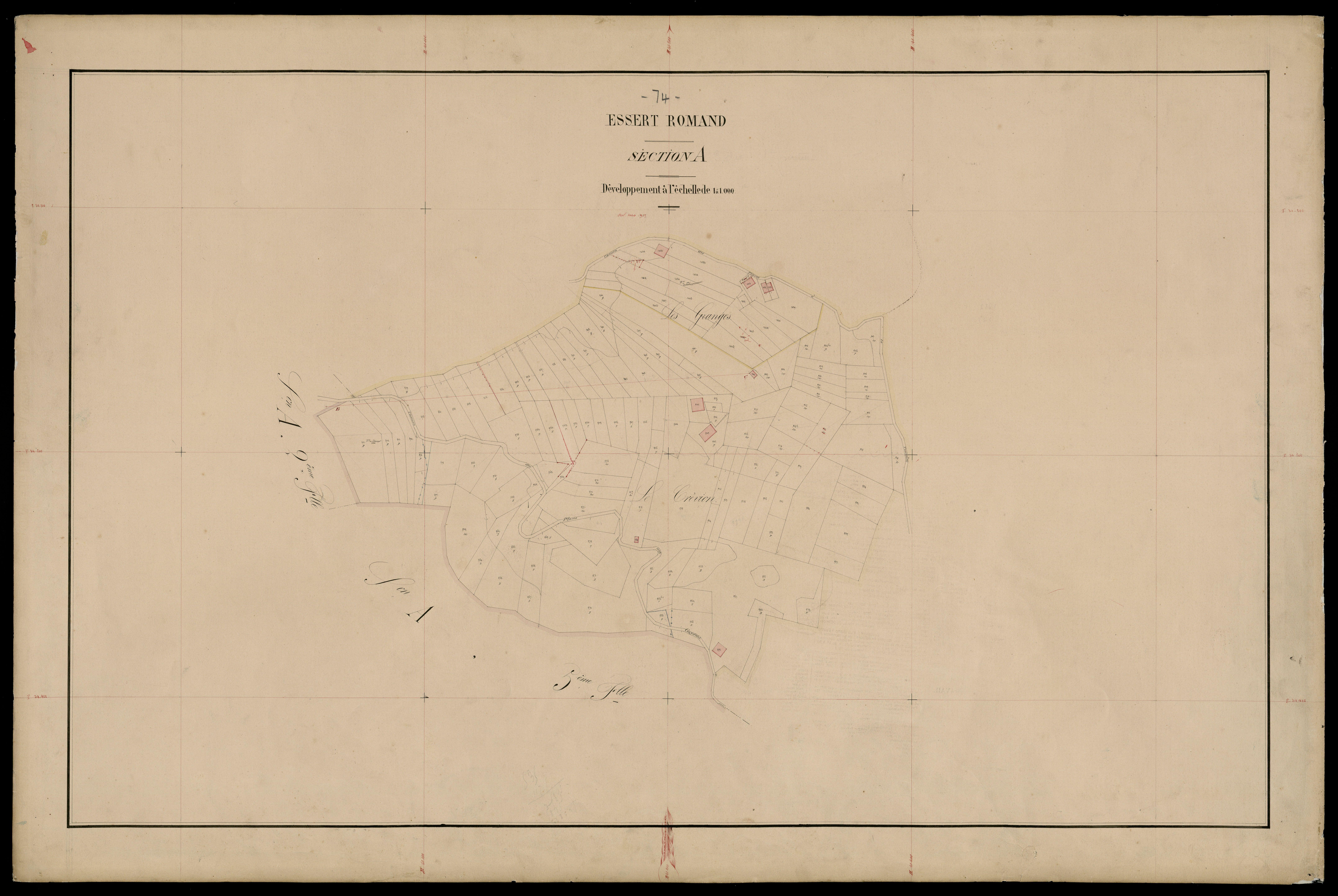 3 P 3 4416 - Feuille n° 3 ter, parcelles n° 713 à 867 et 118 à 1336 -