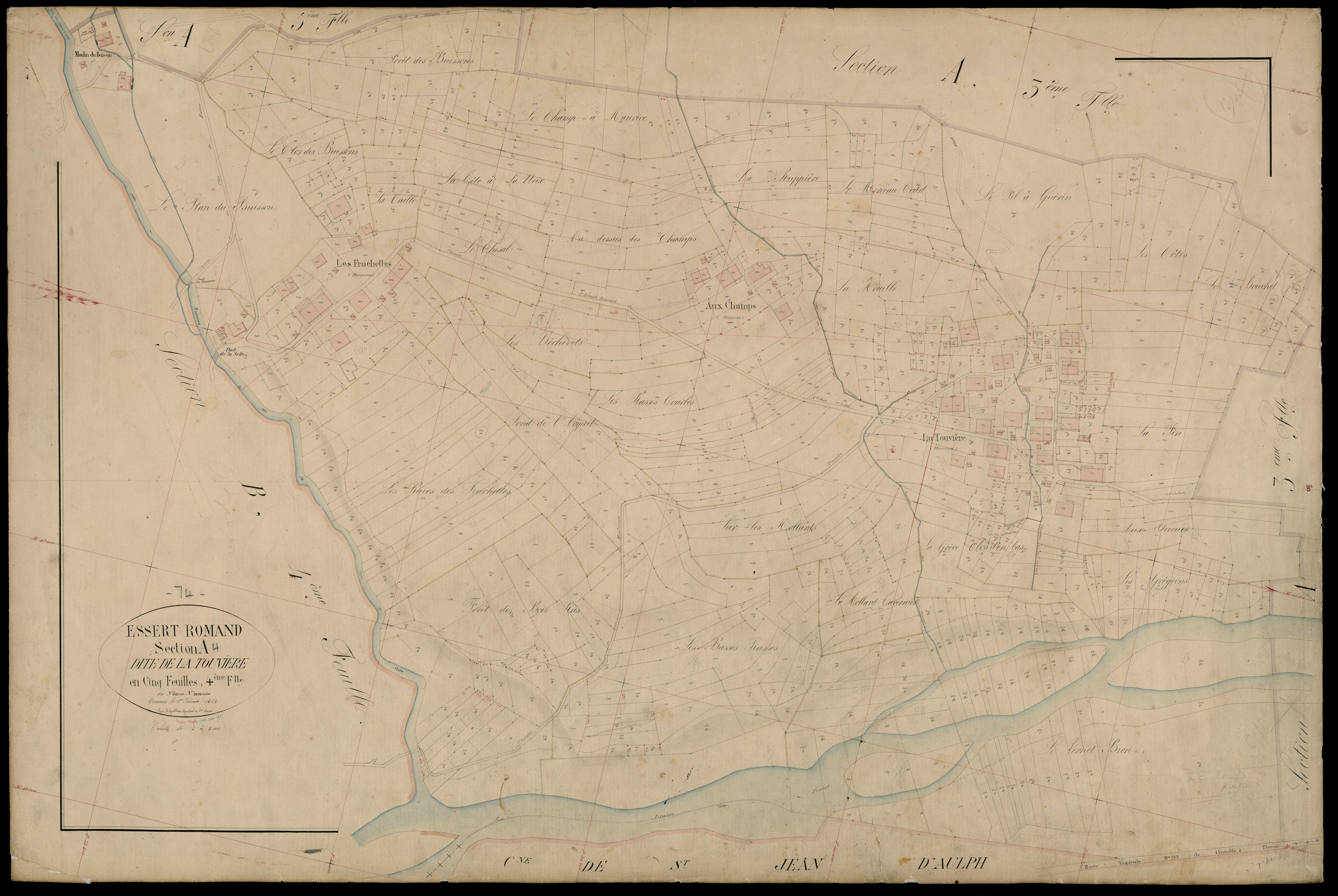 3 P 3 4418 - Feuille n° , parcelles n° 2096 à 2113 - 1er novembre 1868