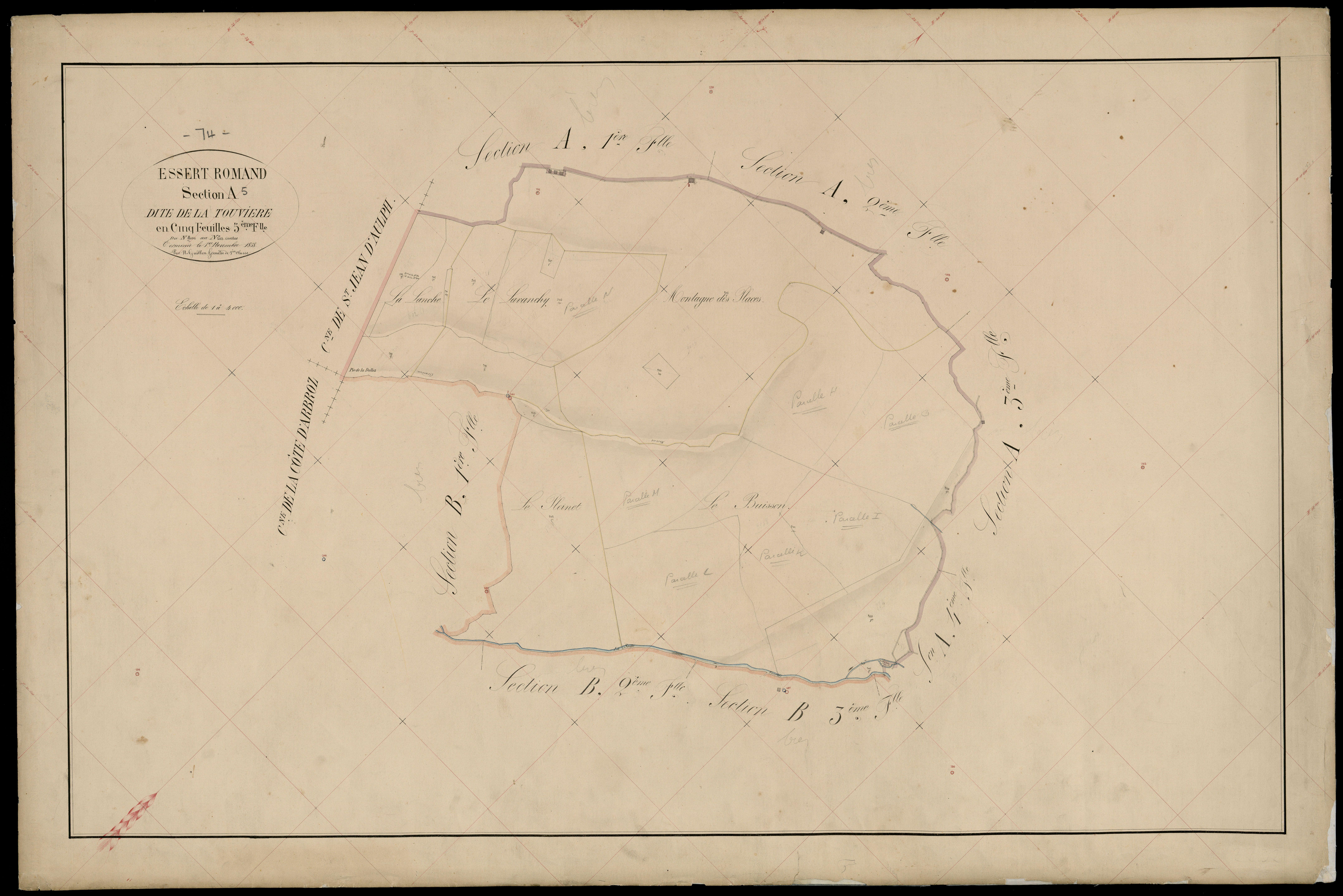 Section B : le Village - 1868