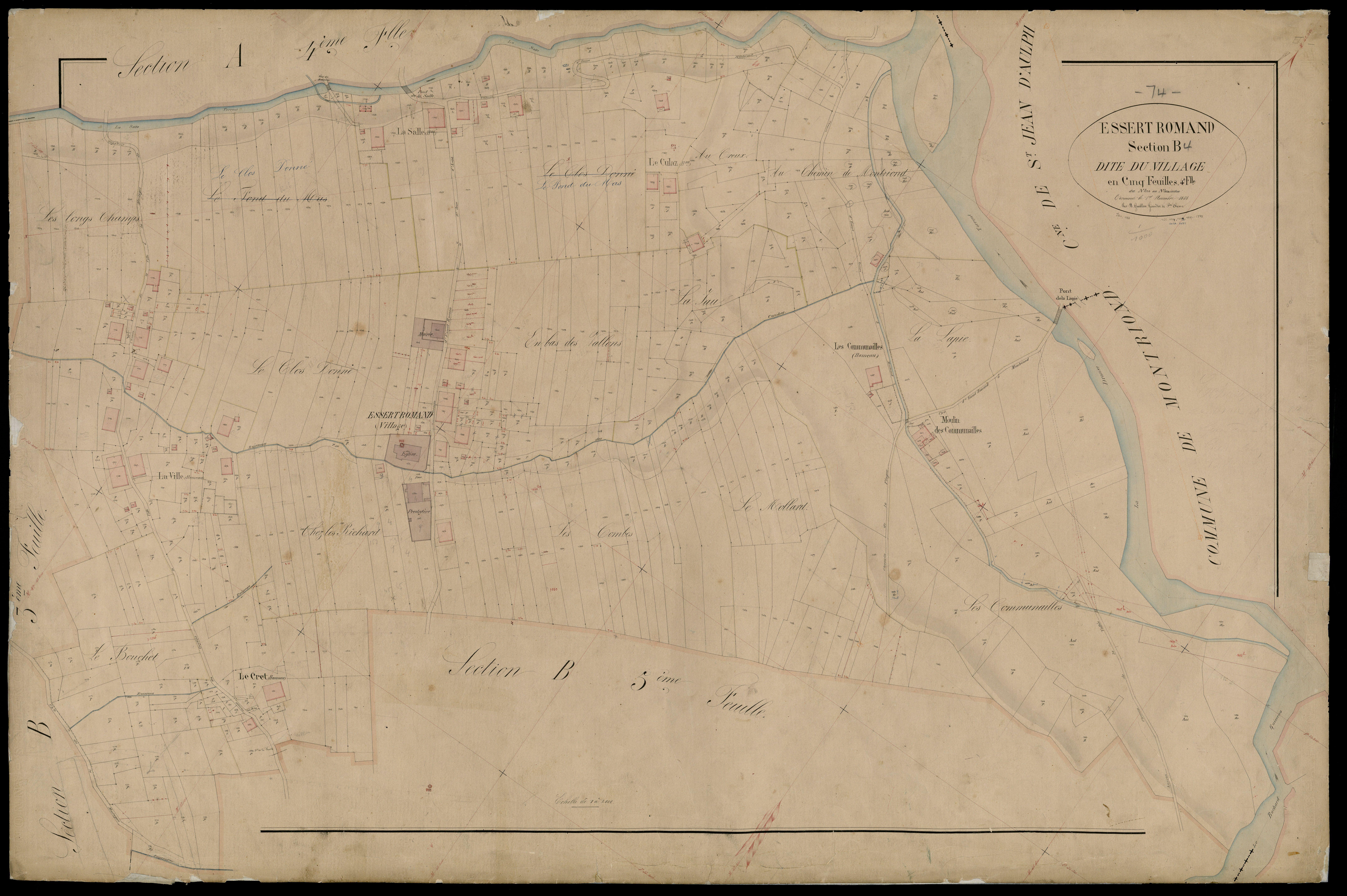 3 P 3 4423 - Feuille n° , parcelles n° 182 à 2434 - 1er novembre 1868