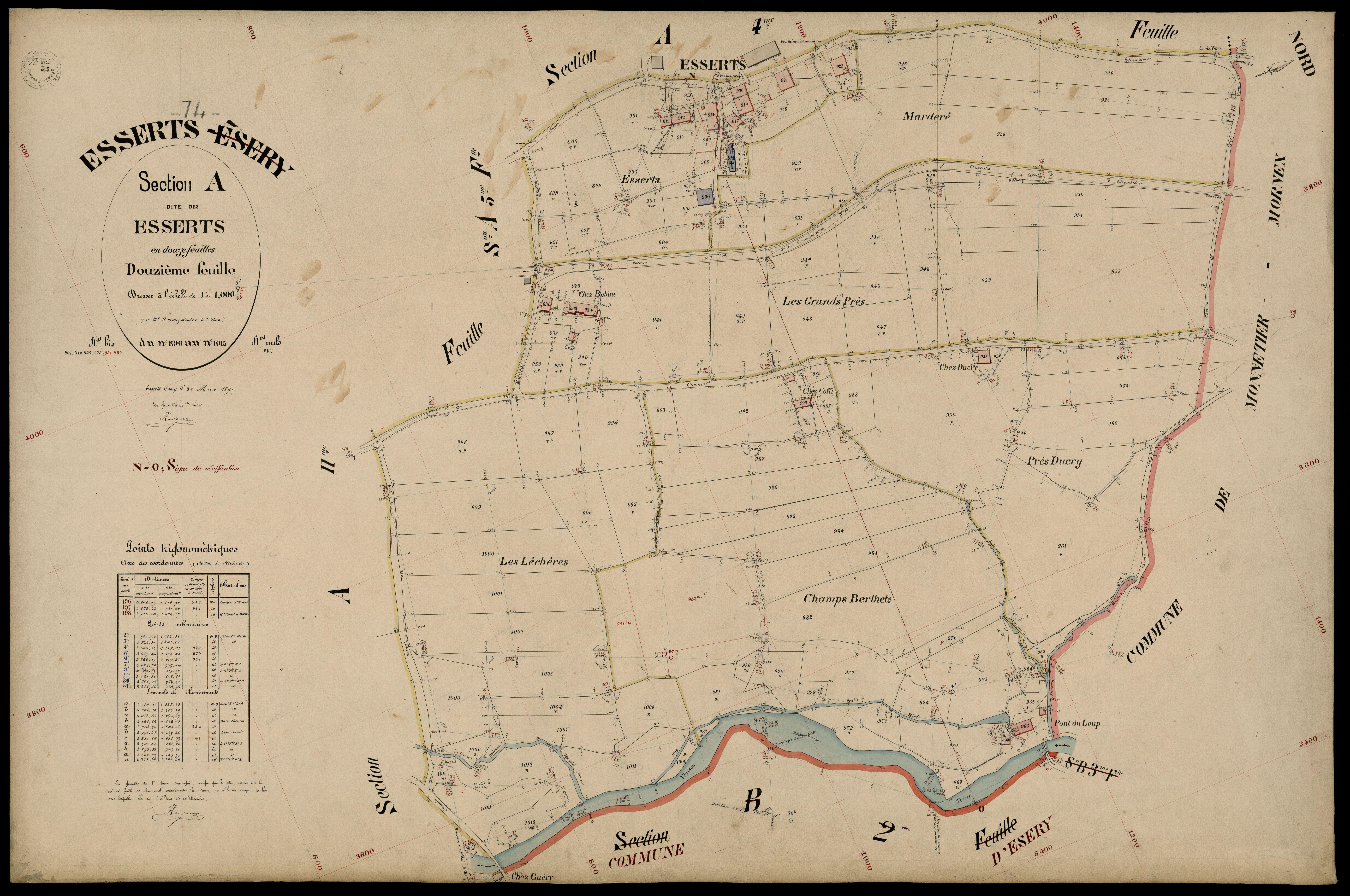 Section B : Ésery - 1895