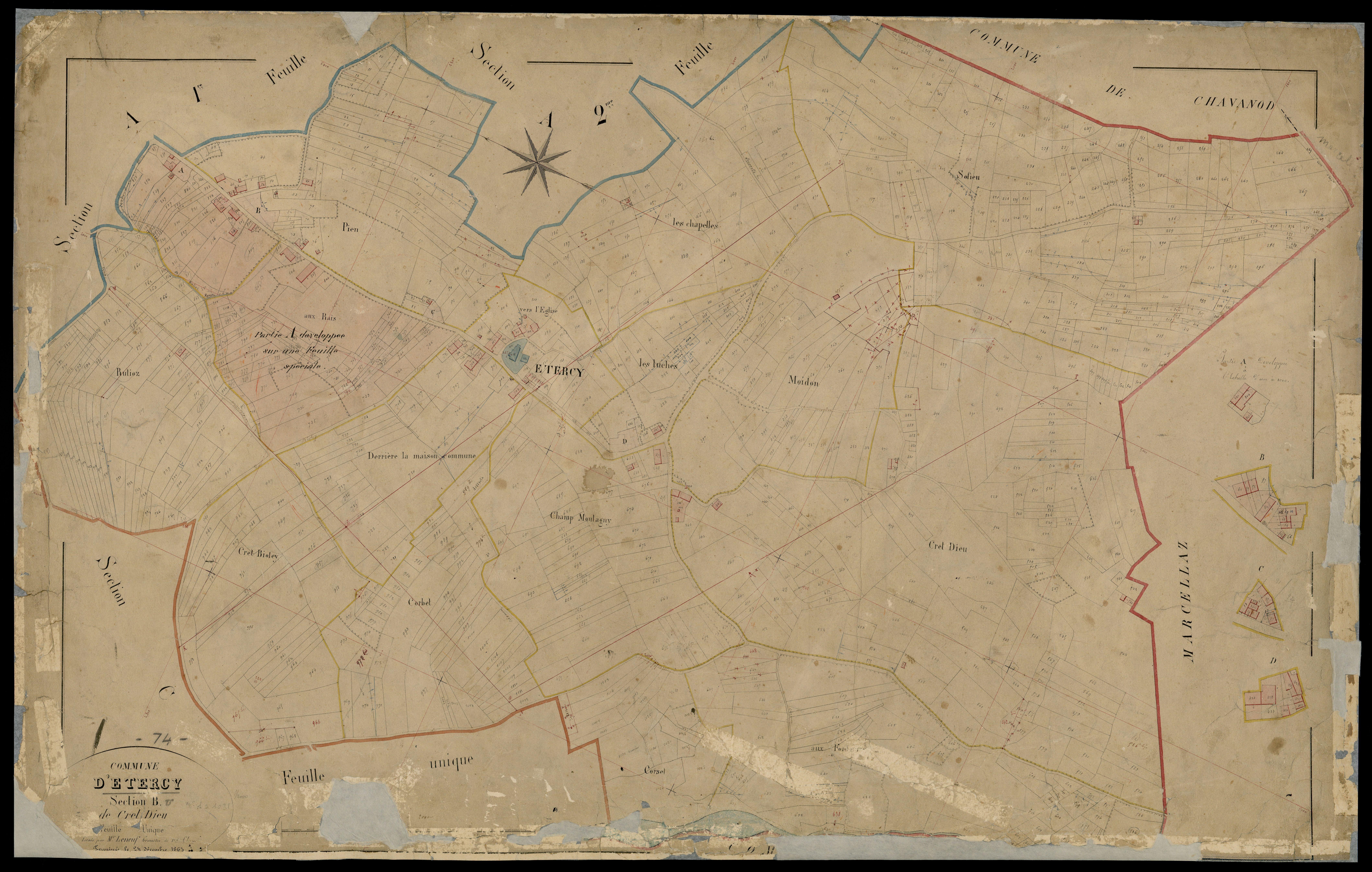 Section C : le Bioley - 1863