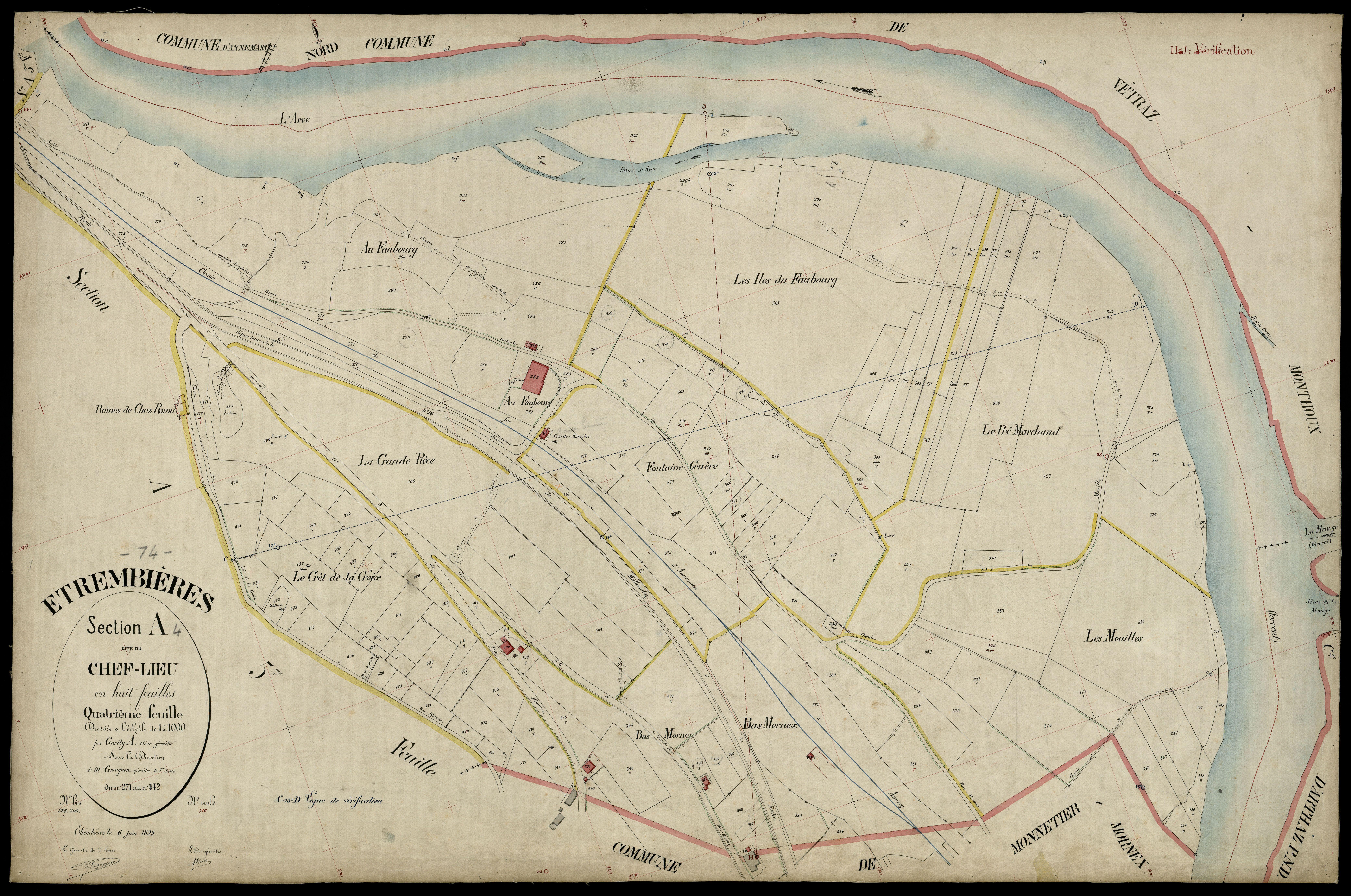 3 P 3 4485 - Feuille n° , parcelles n° 443 à 21 - 6 juin 1899