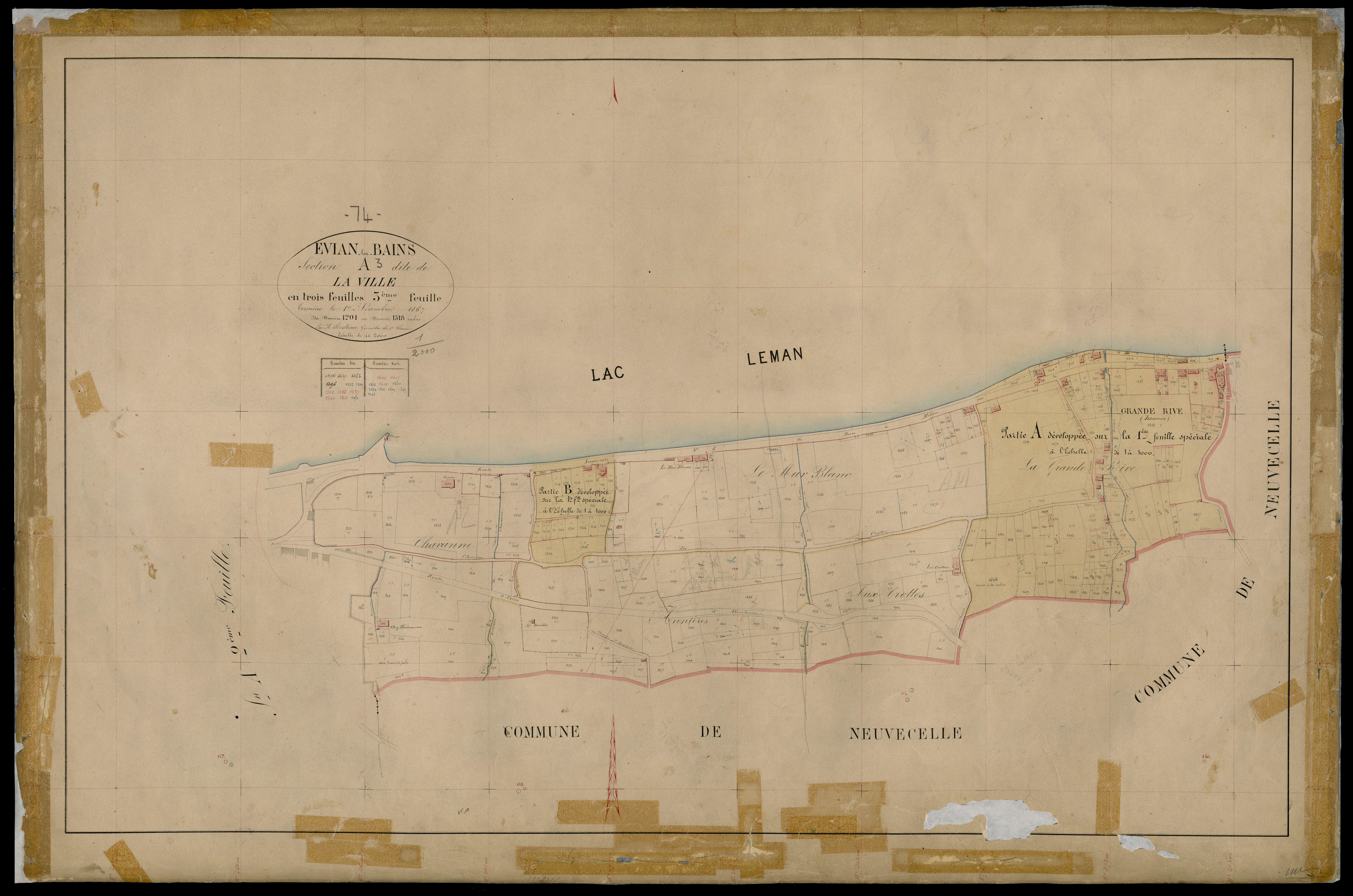 3 P 3 4501 - , parcelles n° 148 à 214; 234 à 266; 1239 à 1264 et 1369 à 118 -