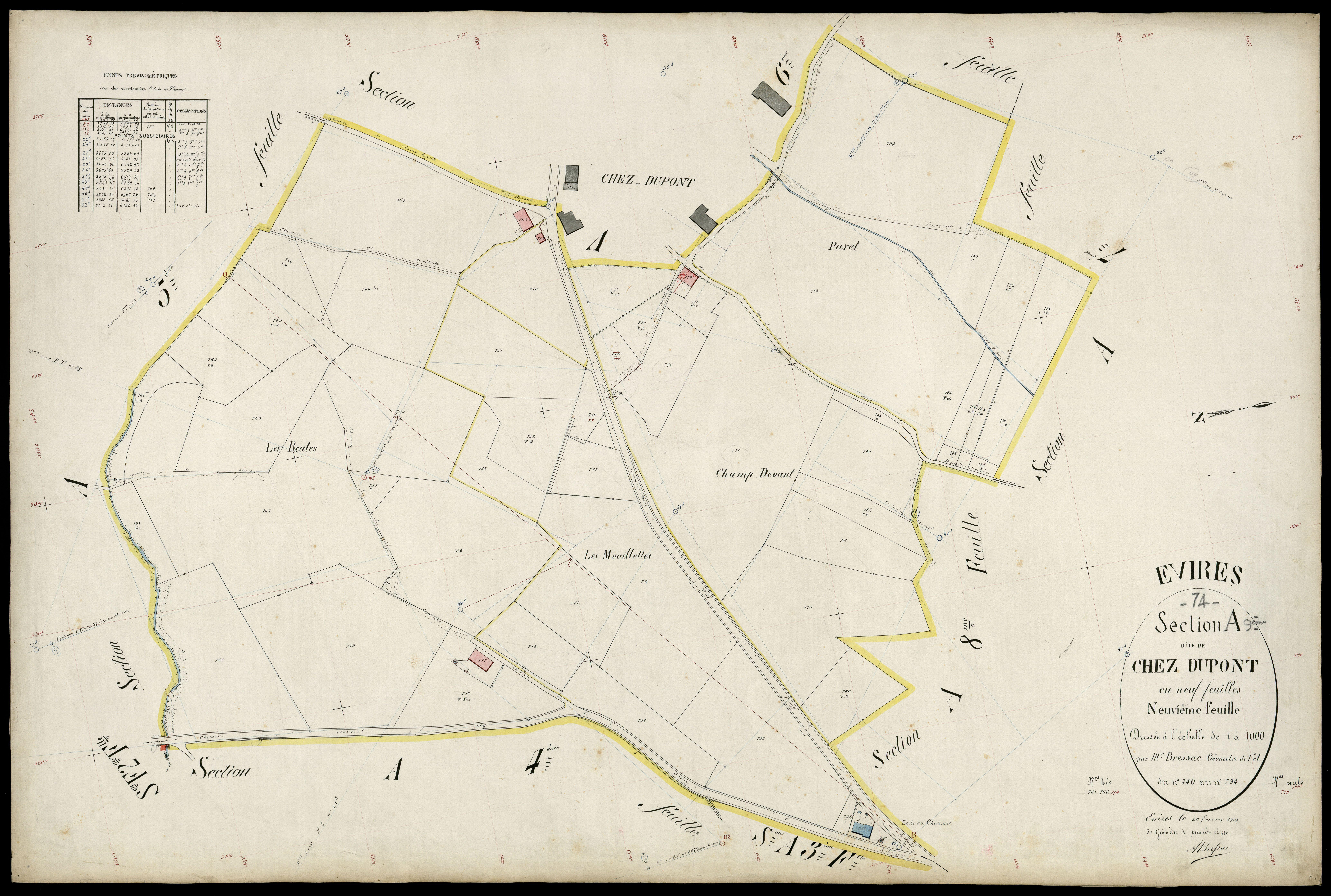 Section B : Mont-Béné - 1904