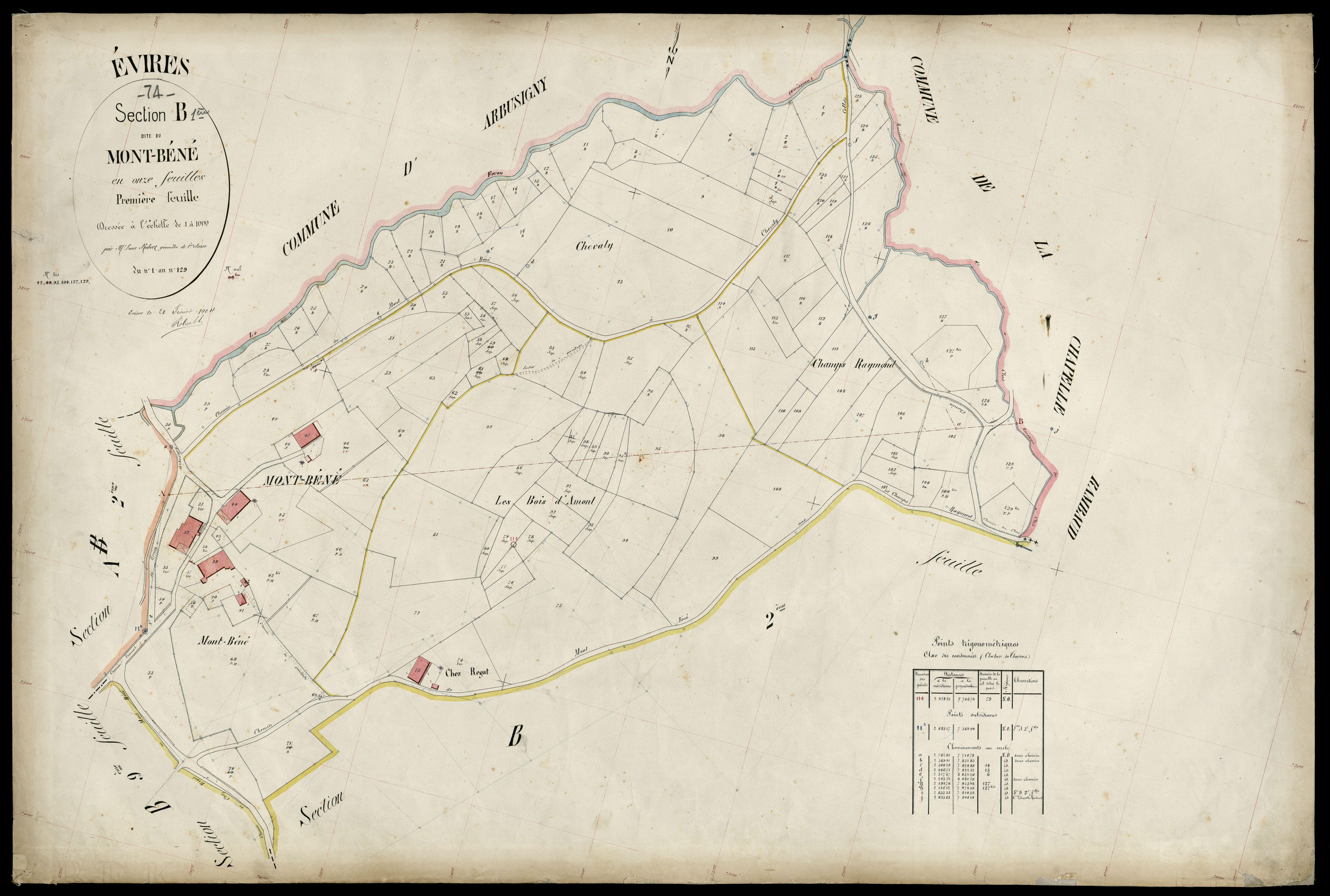 3 P 3 4559 - Feuille n° 2, parcelles n° 130 à 240 - 20 février 1904