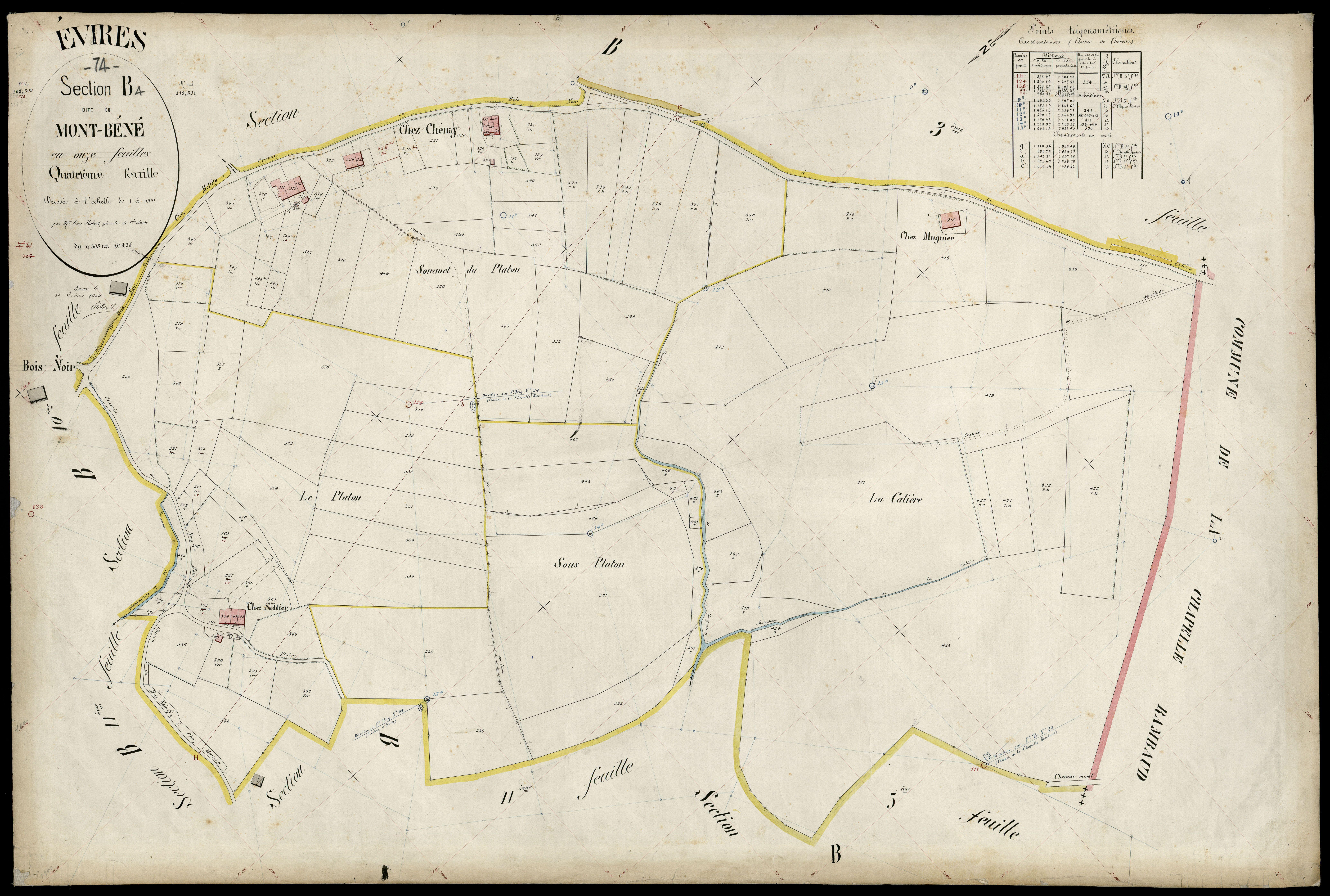 3 P 3 4562 - Feuille n° , parcelles n° 426 à 08 - 20 février 1904