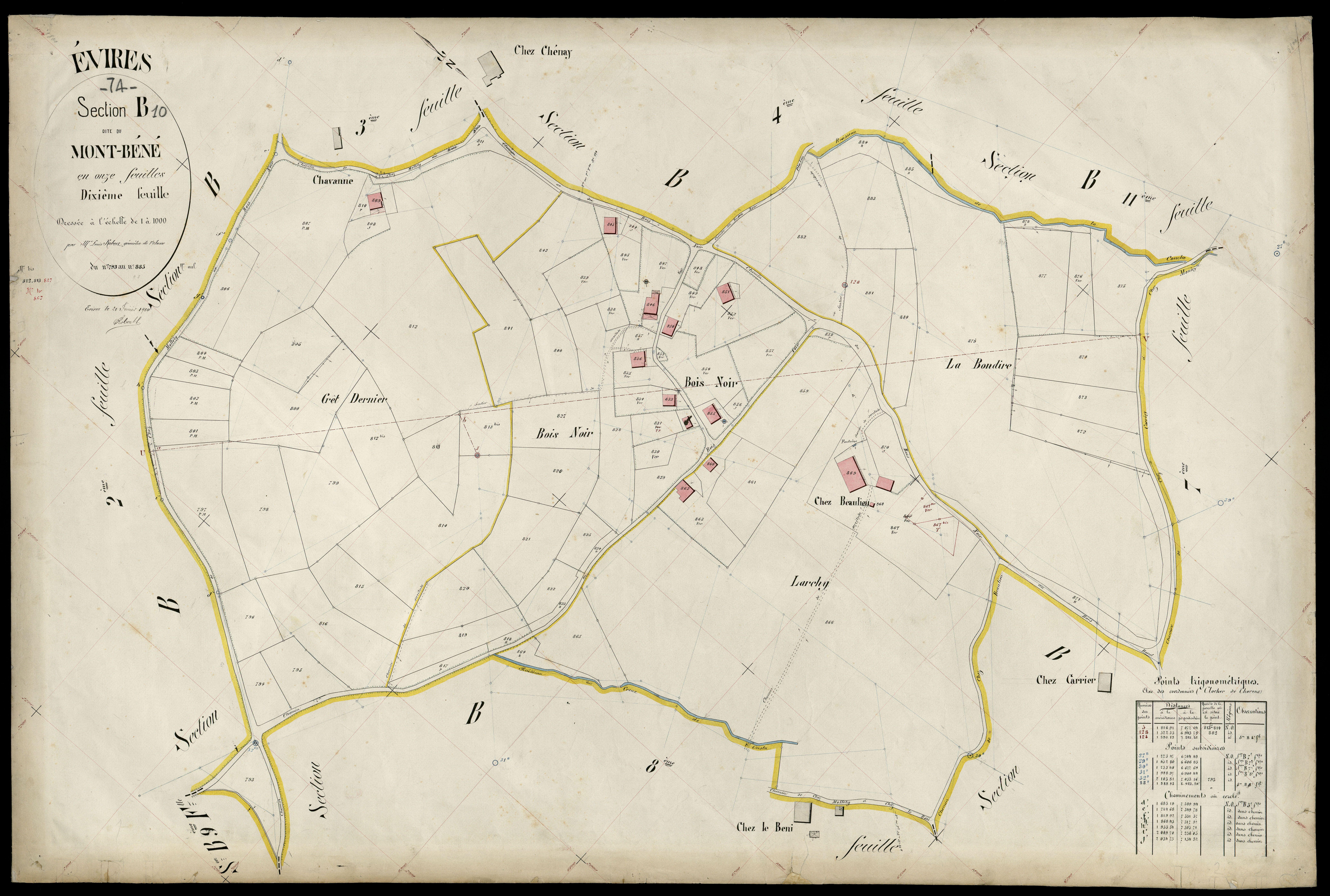 3 P 3 4568 - Feuille n° 11, parcelles n° 886 à 94 - 20 février 1904