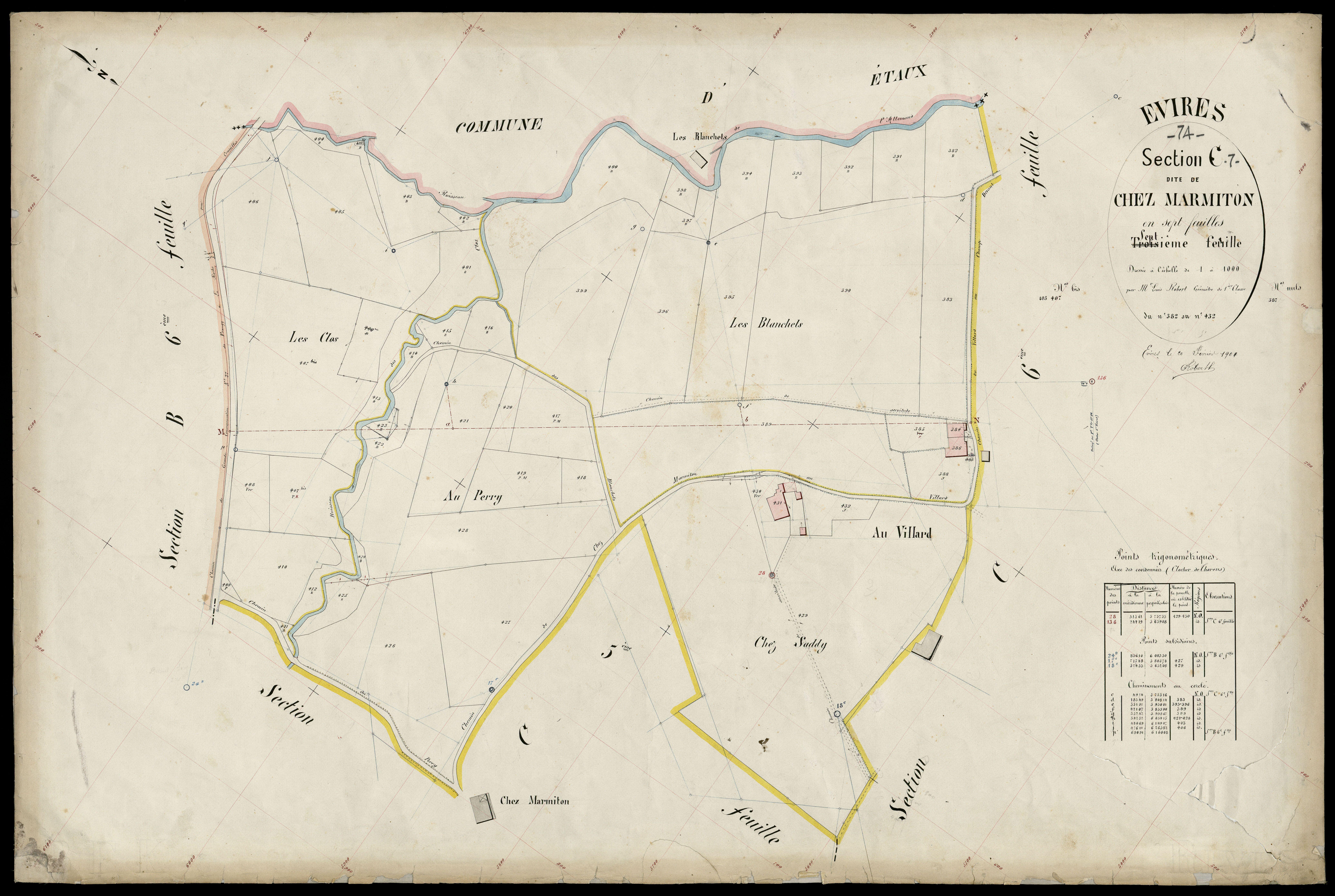 Section D : Evires - 1904