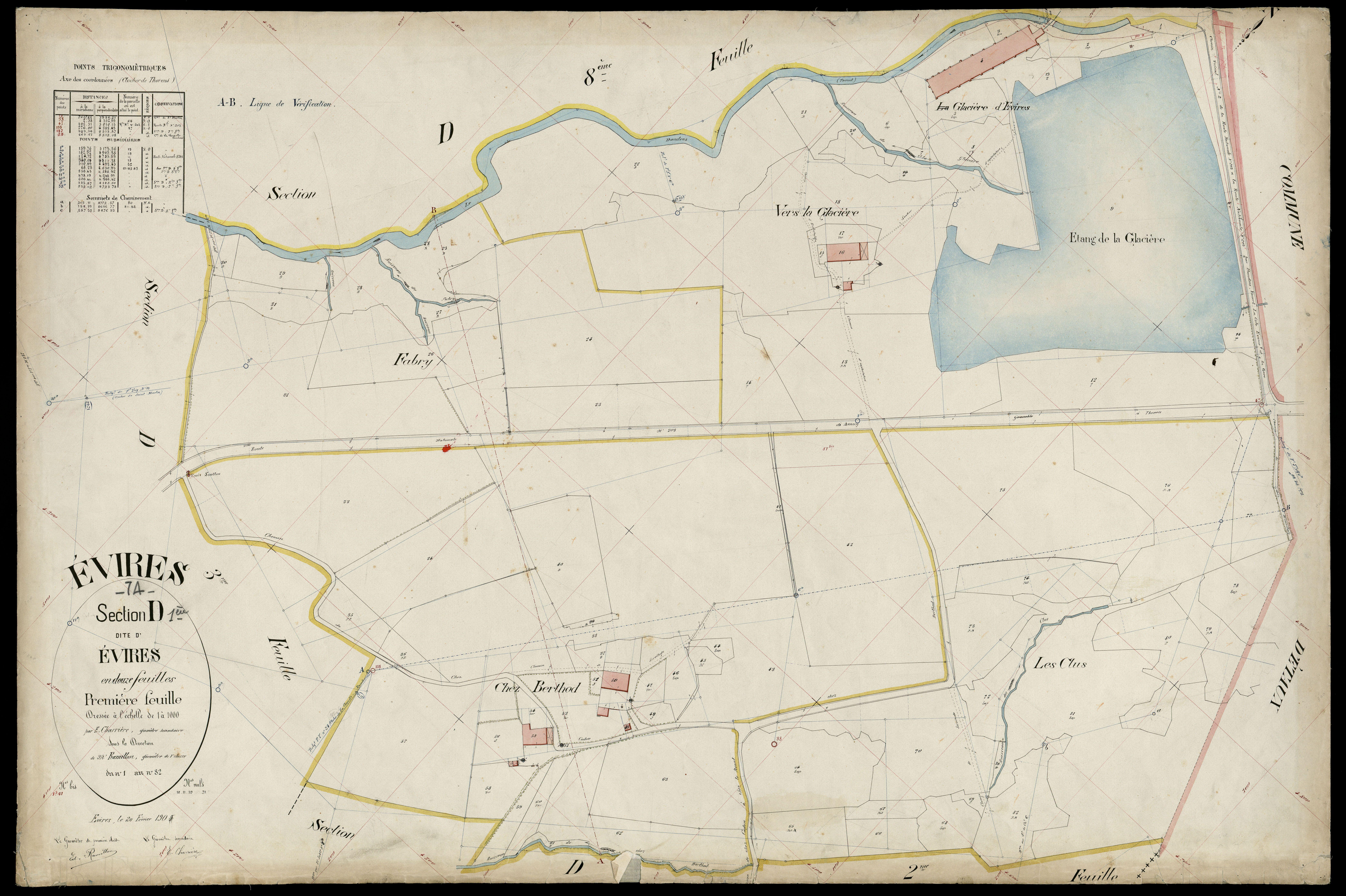 3 P 3 4577 - Feuille n° 2, parcelles n° 83 à 123 - 20 février 1904
