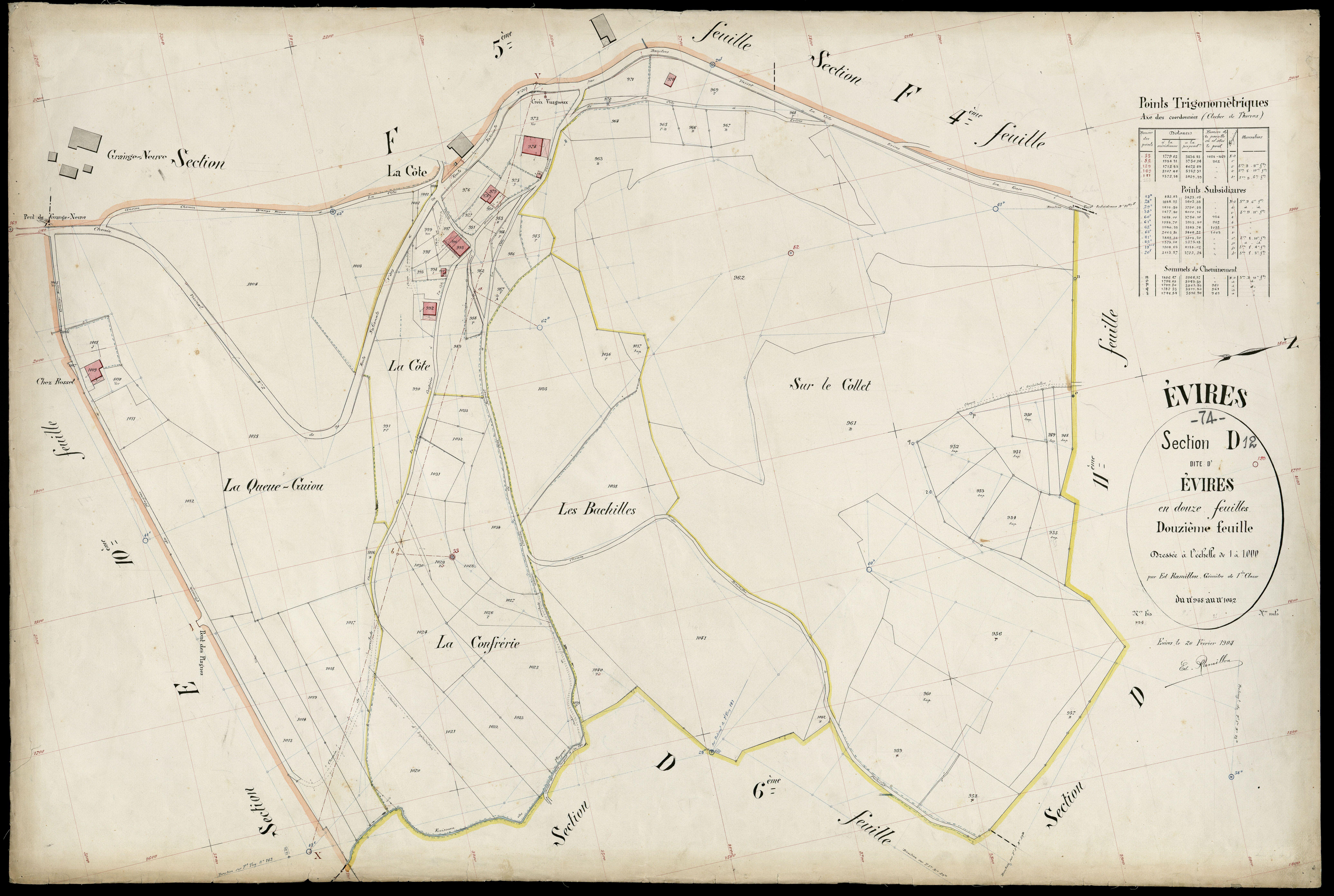 Section E : Daudens - 1904