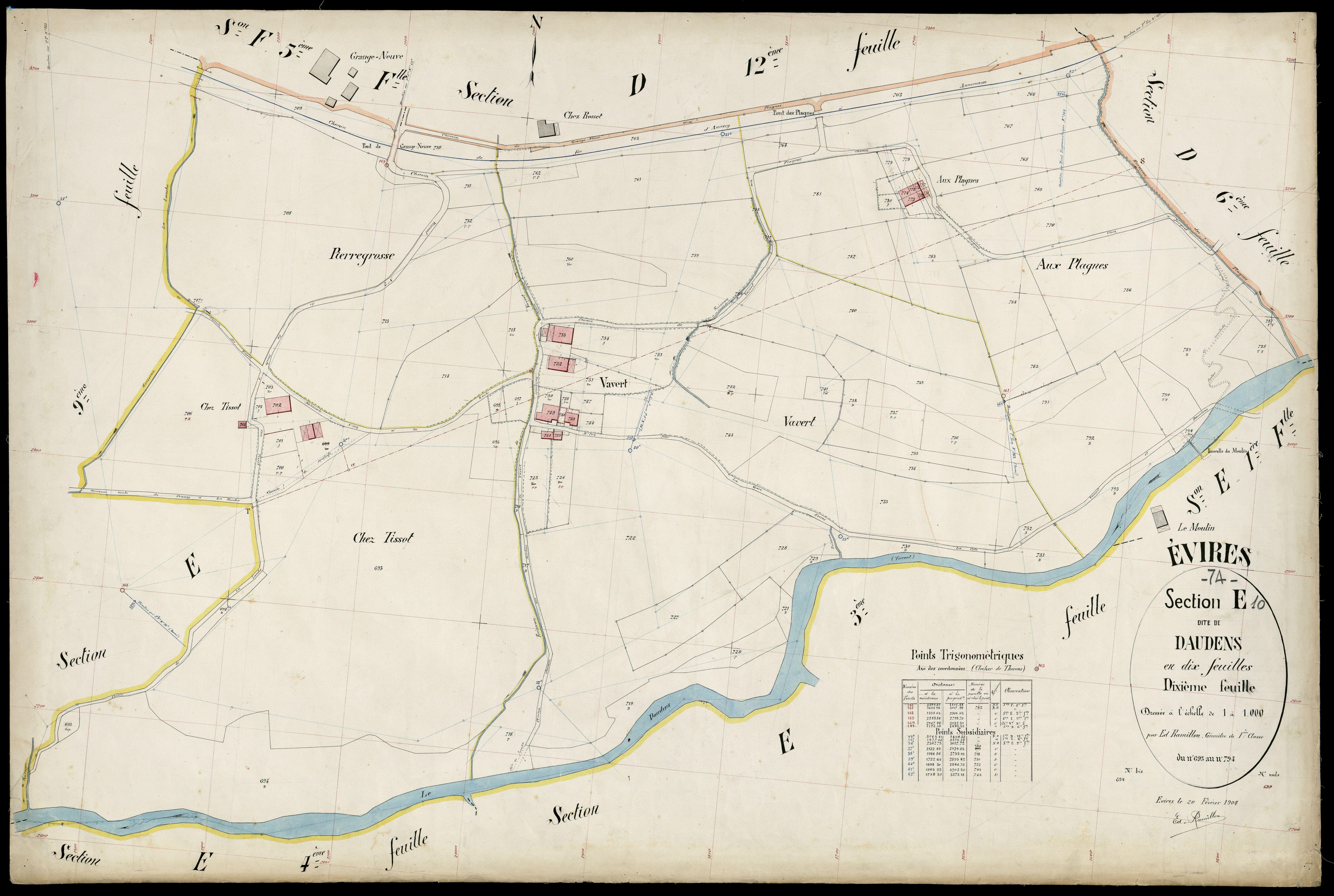 Section F : Pralet - 1904