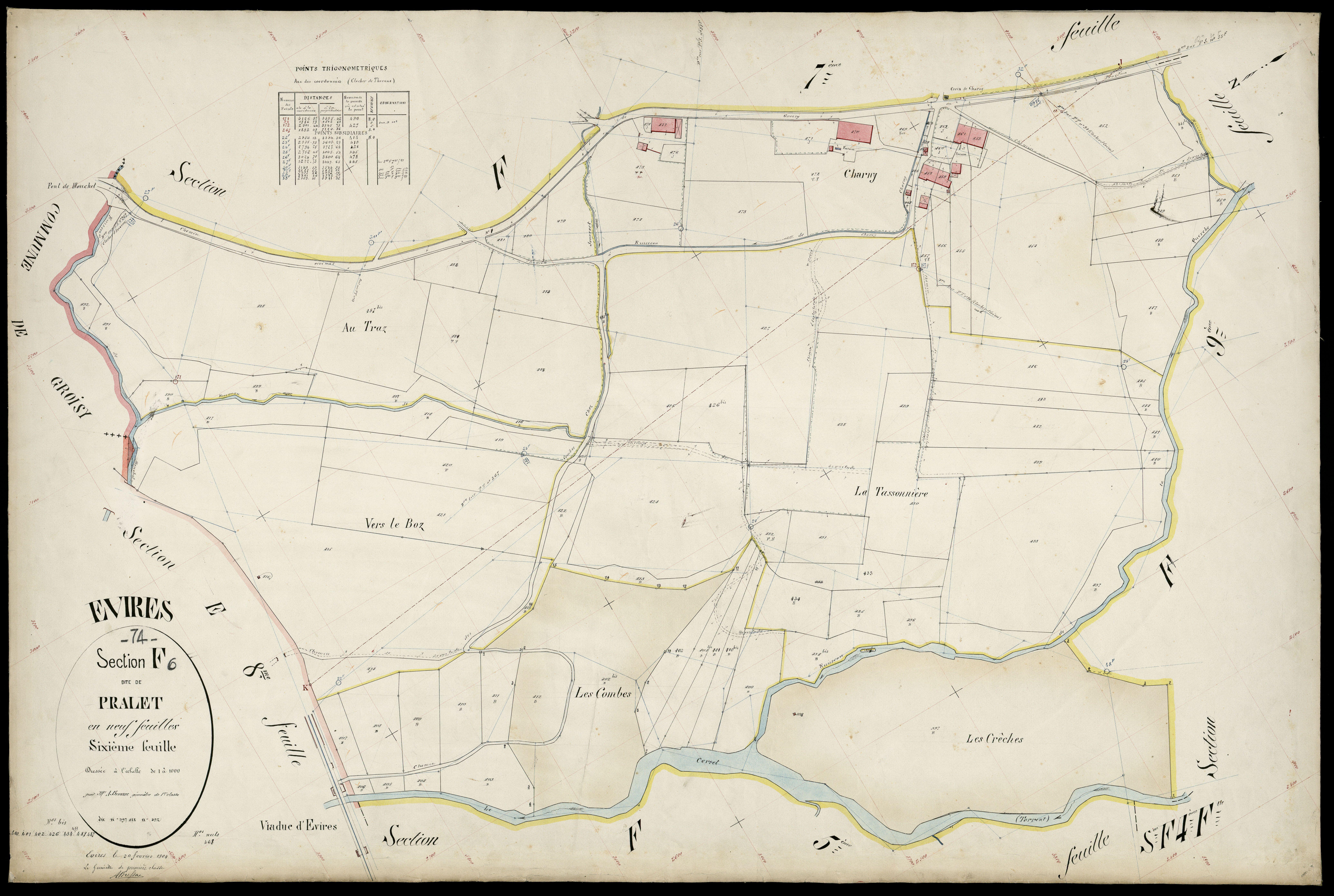 3 P 3 4604 - Feuille n° 7, parcelles n° 493 à 64 - 20 février 1904
