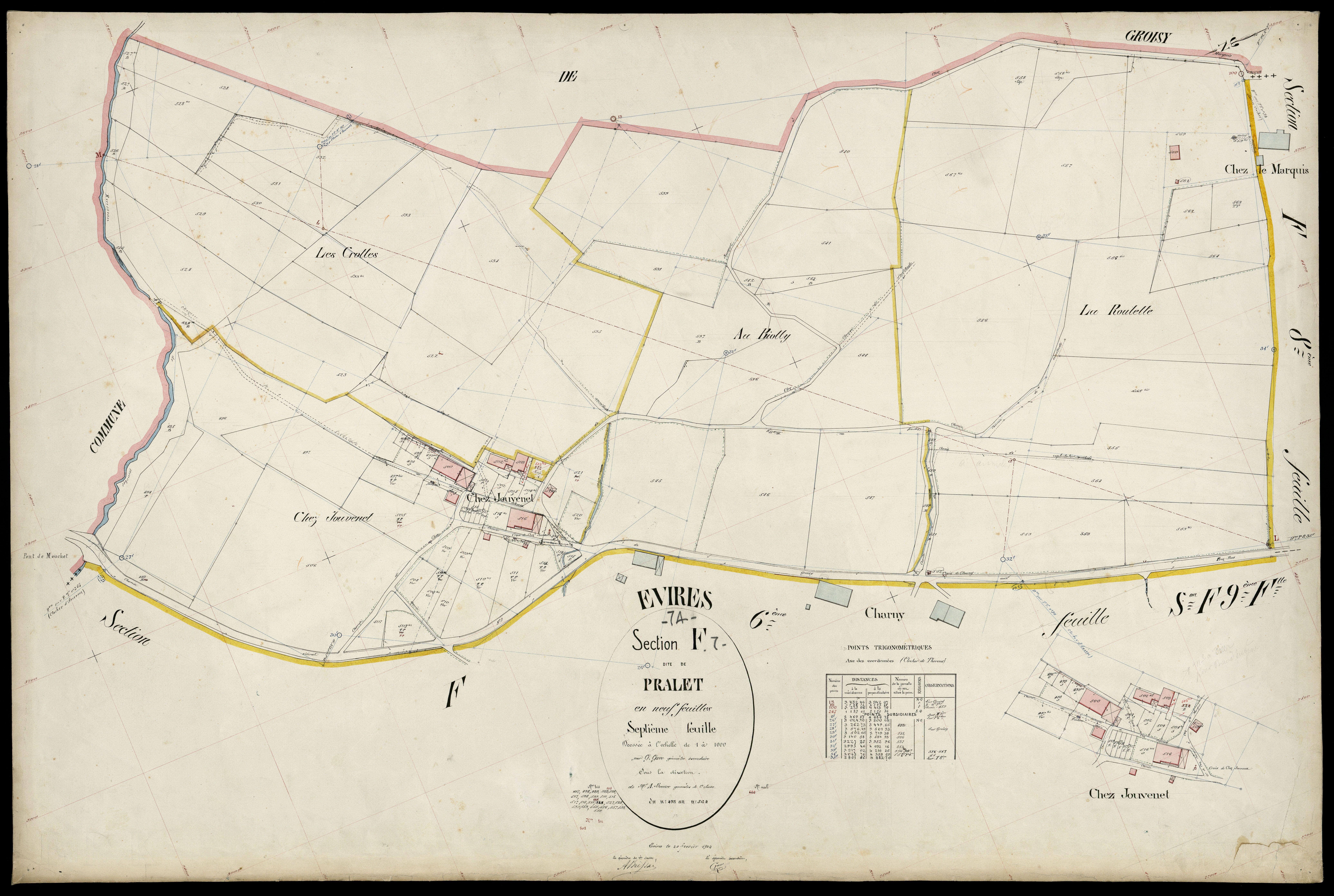 3 P 3 4605 - Feuille n° 8, parcelles n° 6 à 677 - 20 février 1904