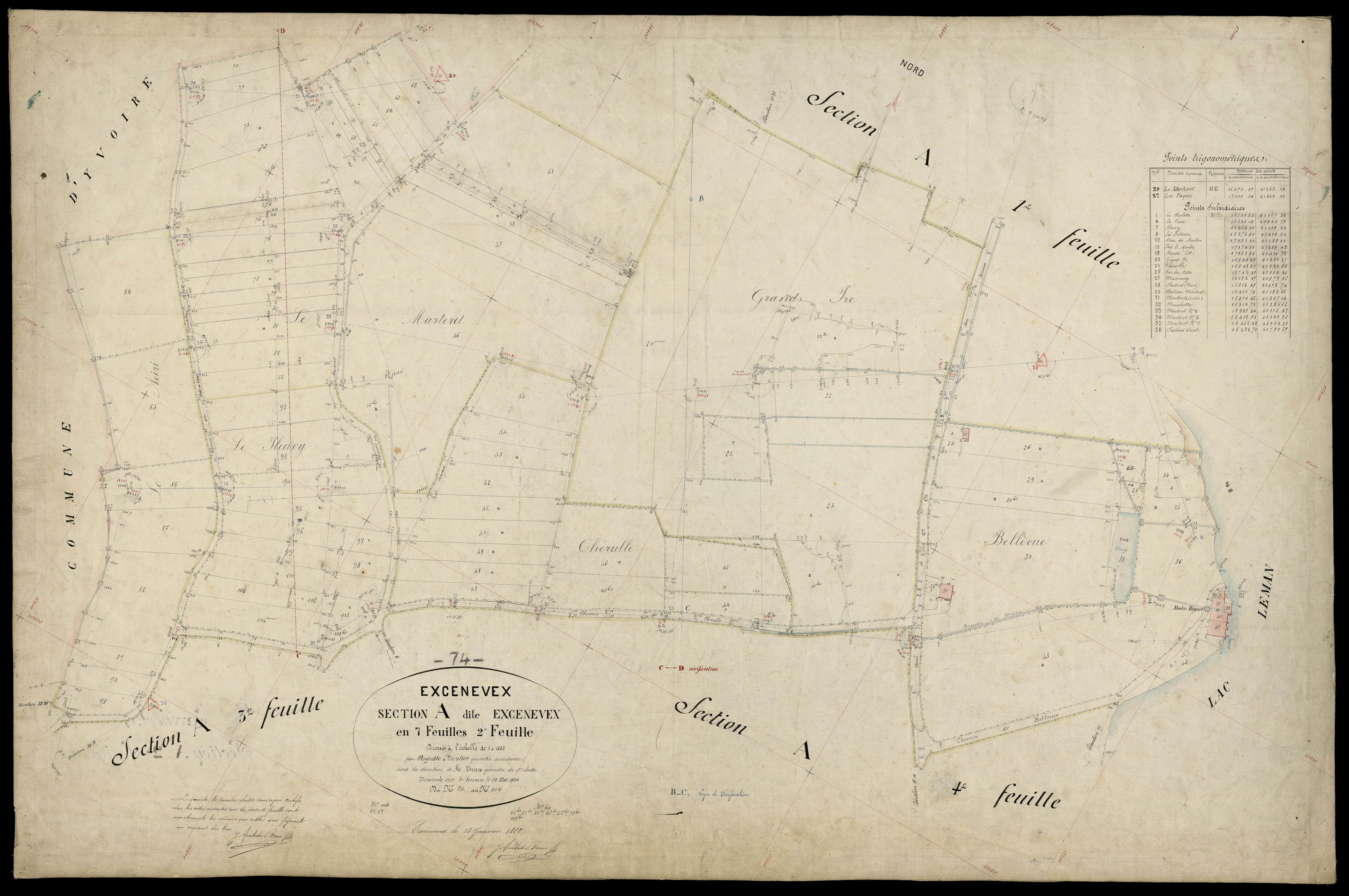 3 P 3 4611 - Feuille n° 3, parcelles n° 10 à 160 - 15 mai 1880