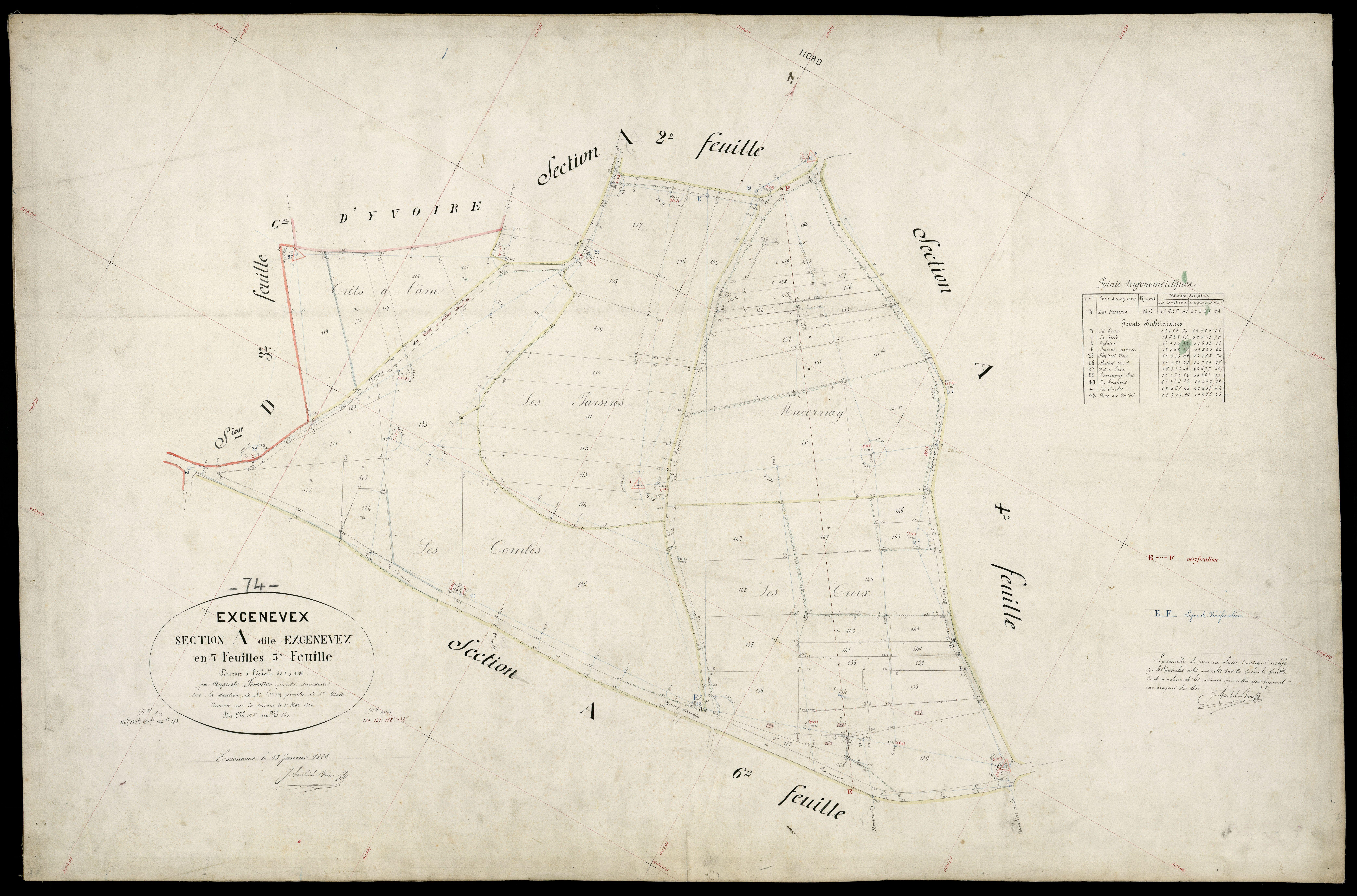 3 P 3 4612 - Feuille n° 4, parcelles n° 161 à 236 - 15 mai 1880