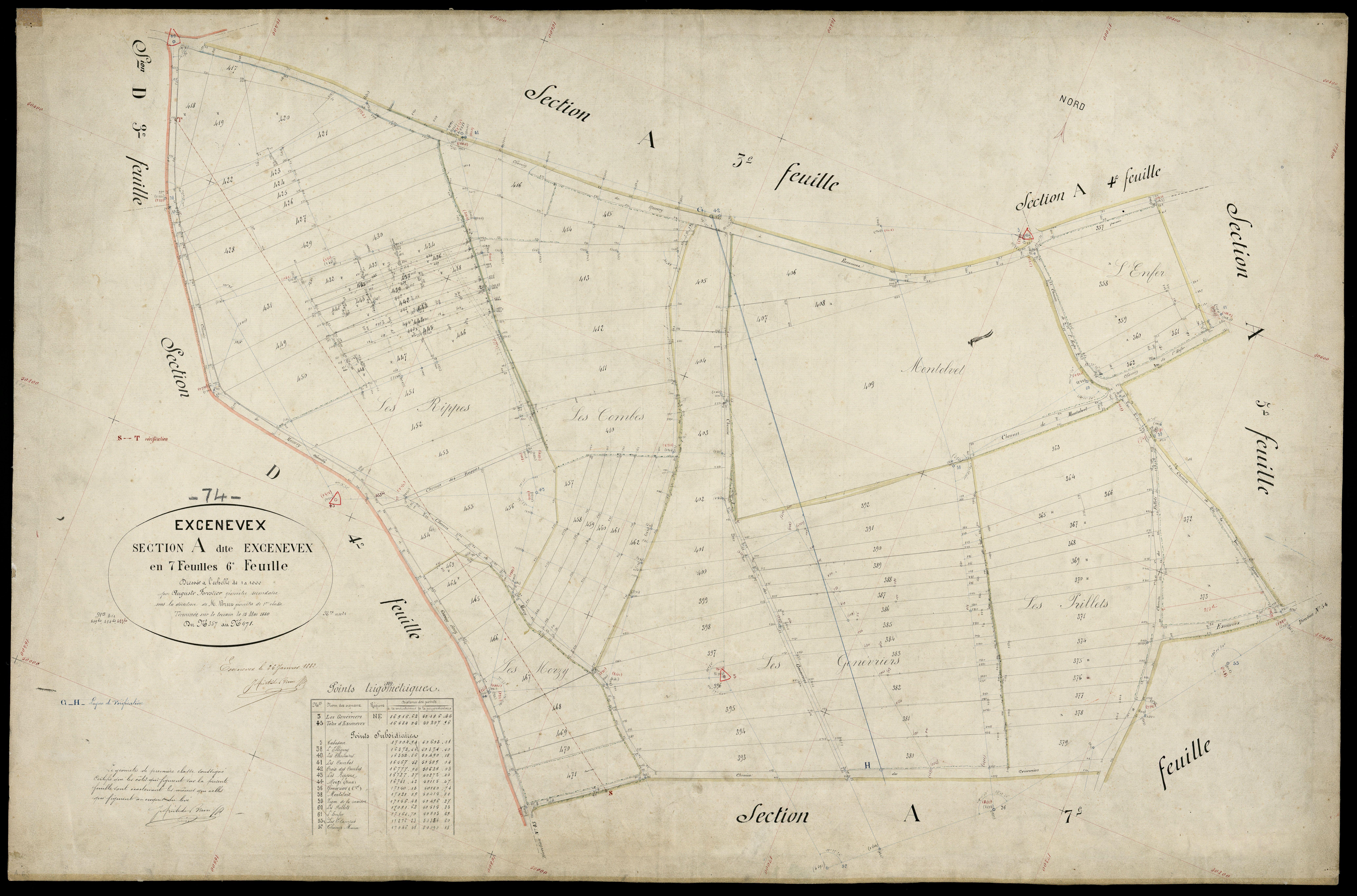 3 P 3 4615 - Feuille n° 7, parcelles n° 472 à 48 - 15 mai 1880
