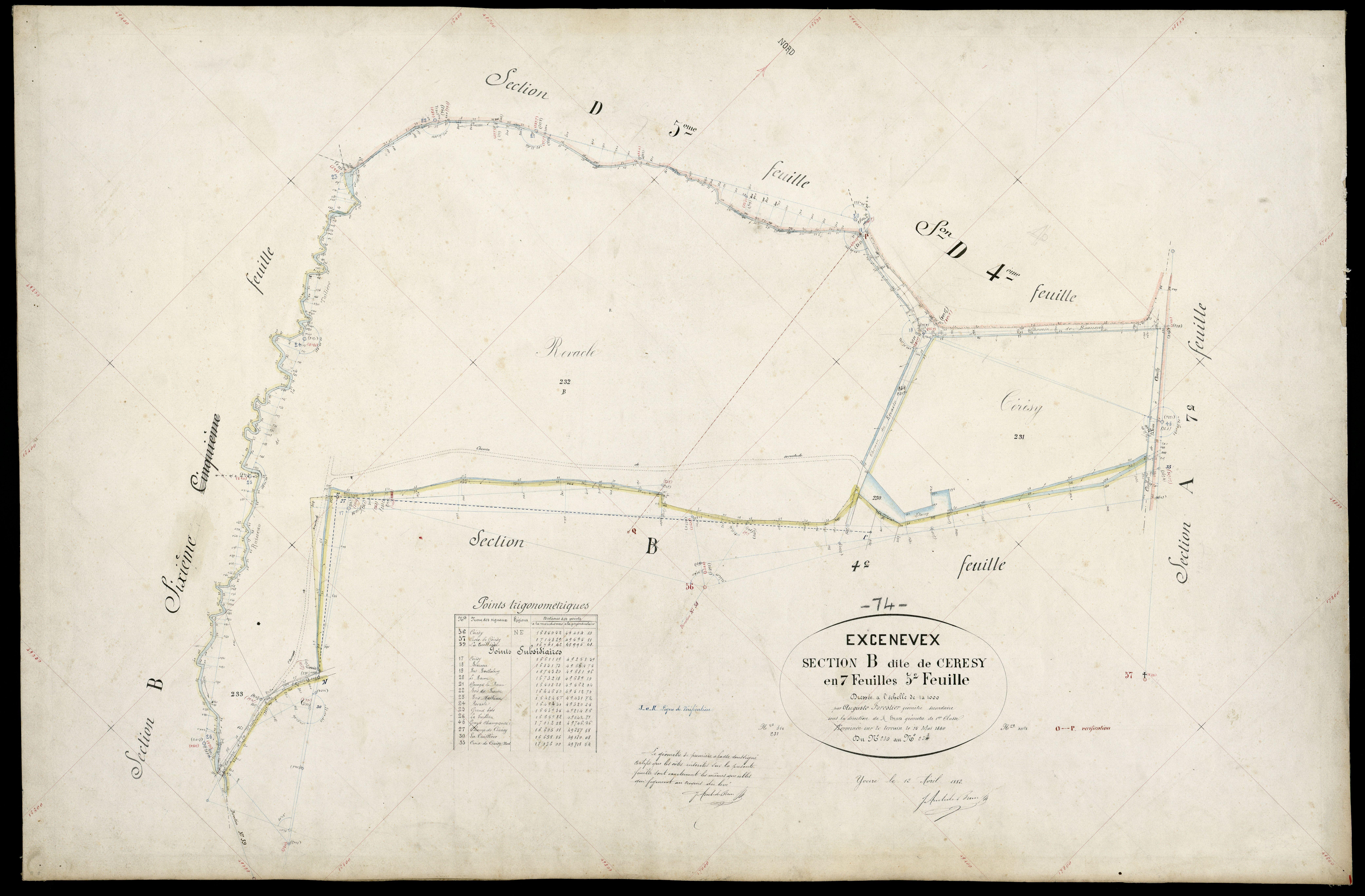 3 P 3 4621 - Feuille n° 6, parcelles n° 234 à 261 -