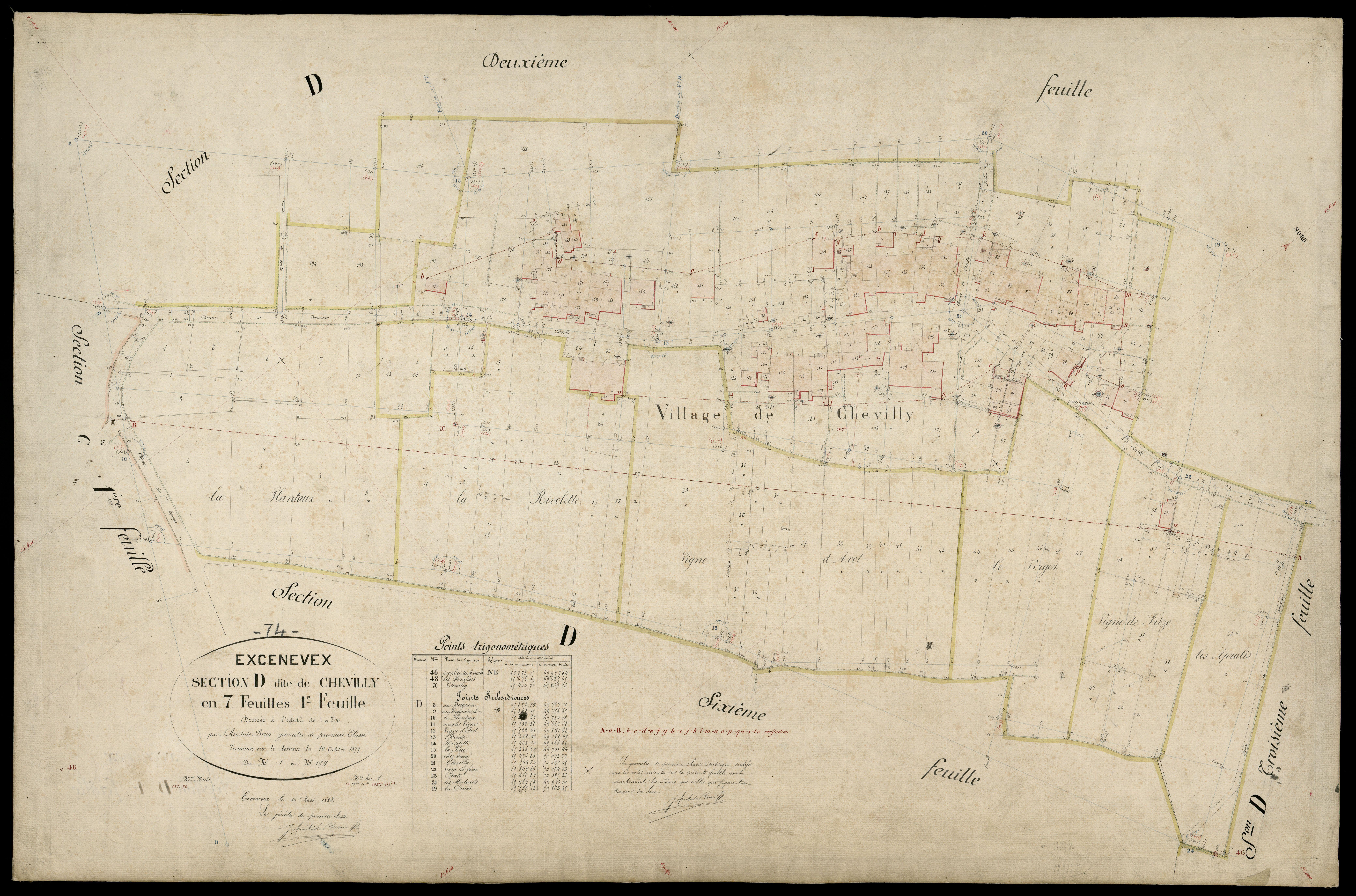 3 P 3 4628 - Feuille n° 2, parcelles n° 19 à 31 - 10 octobre 1879