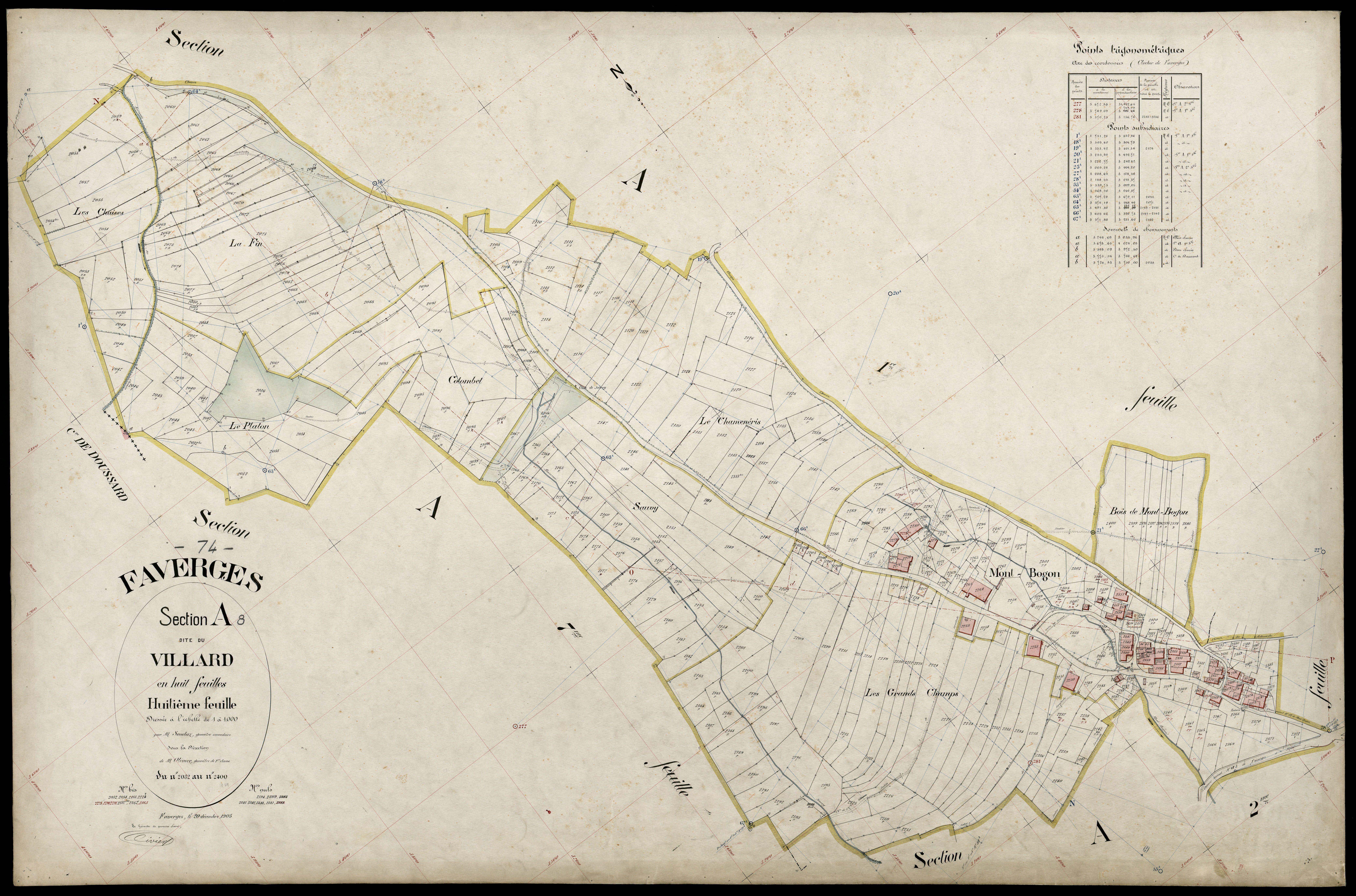 Section B : Mercier - 1905