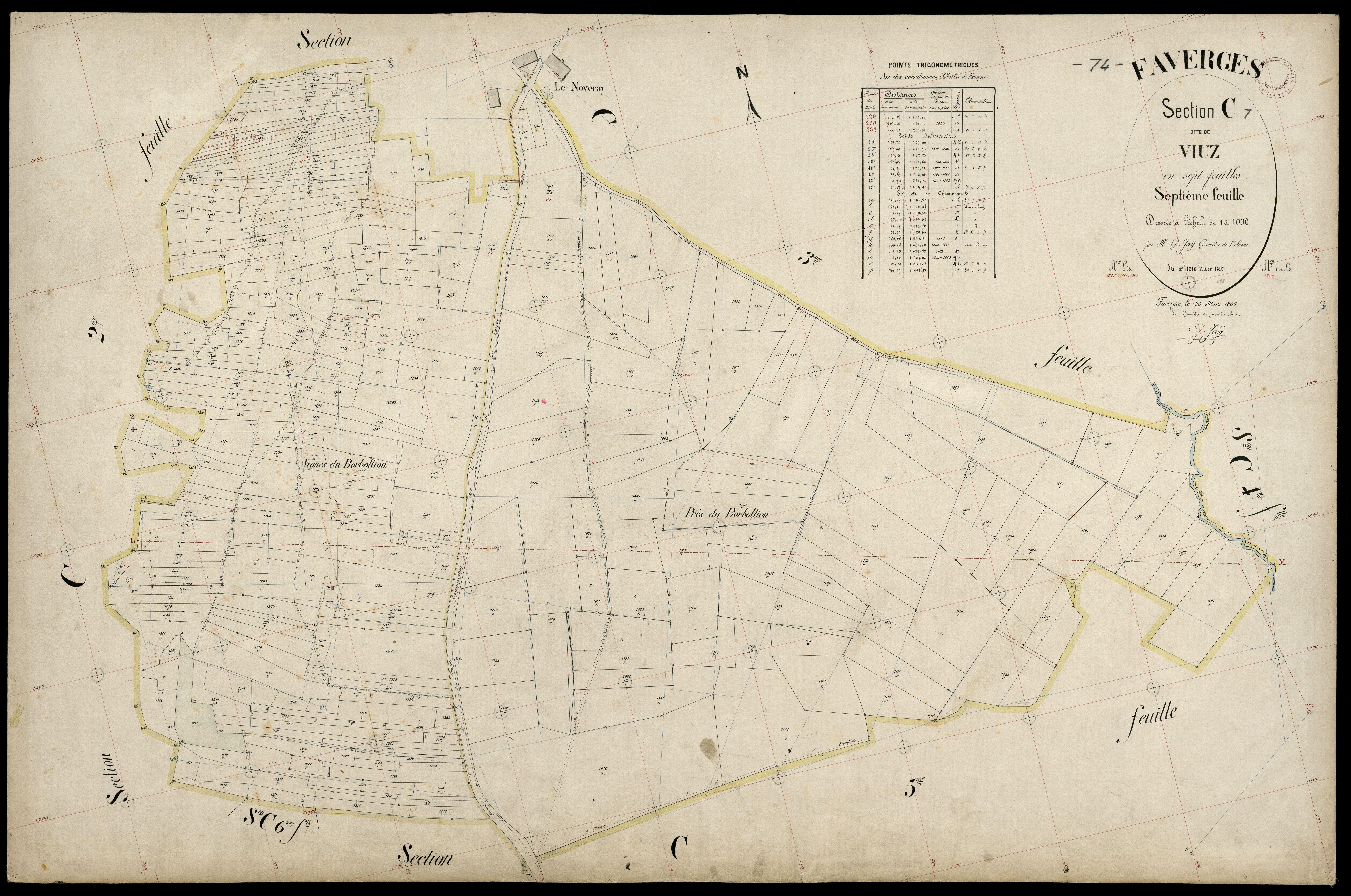Section D : la Ville - 1905