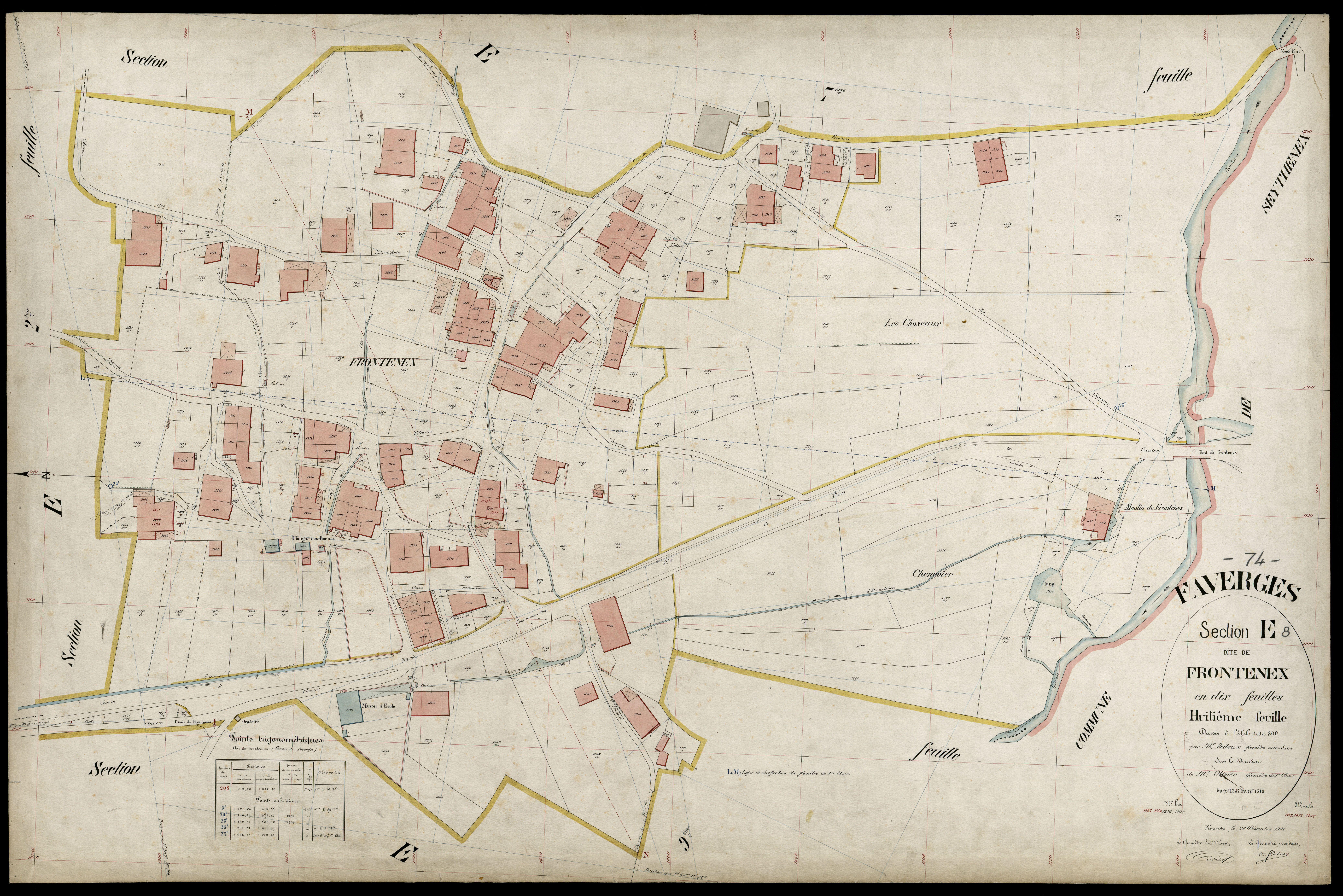 3 P 3 4685 - Feuille n° 9, parcelles n° 117 à 164 - 20 décembre 1905