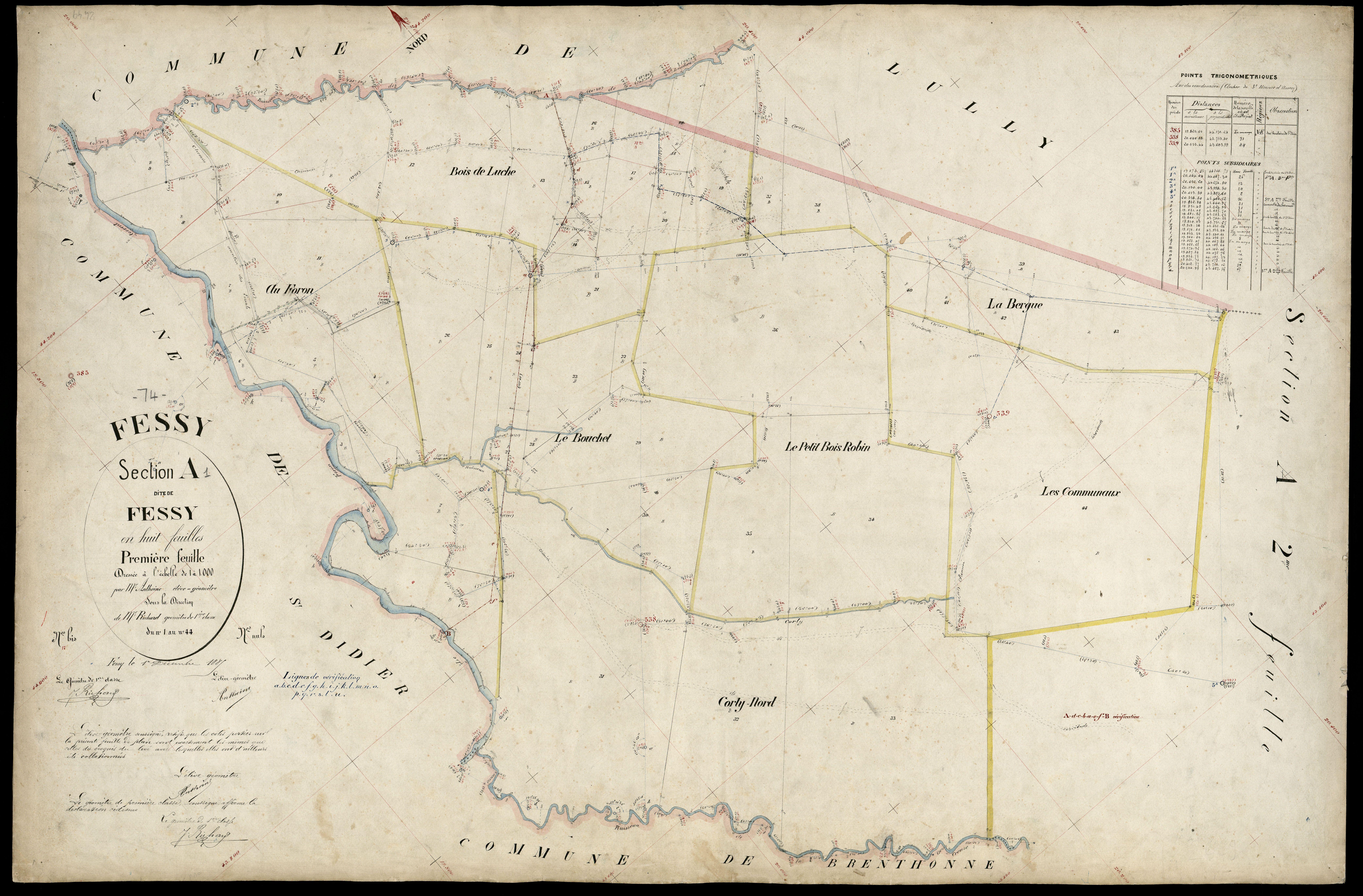 3 P 3 4718 - Feuille n° 2, parcelles n° 4 à 83 - 1er décembre 1885