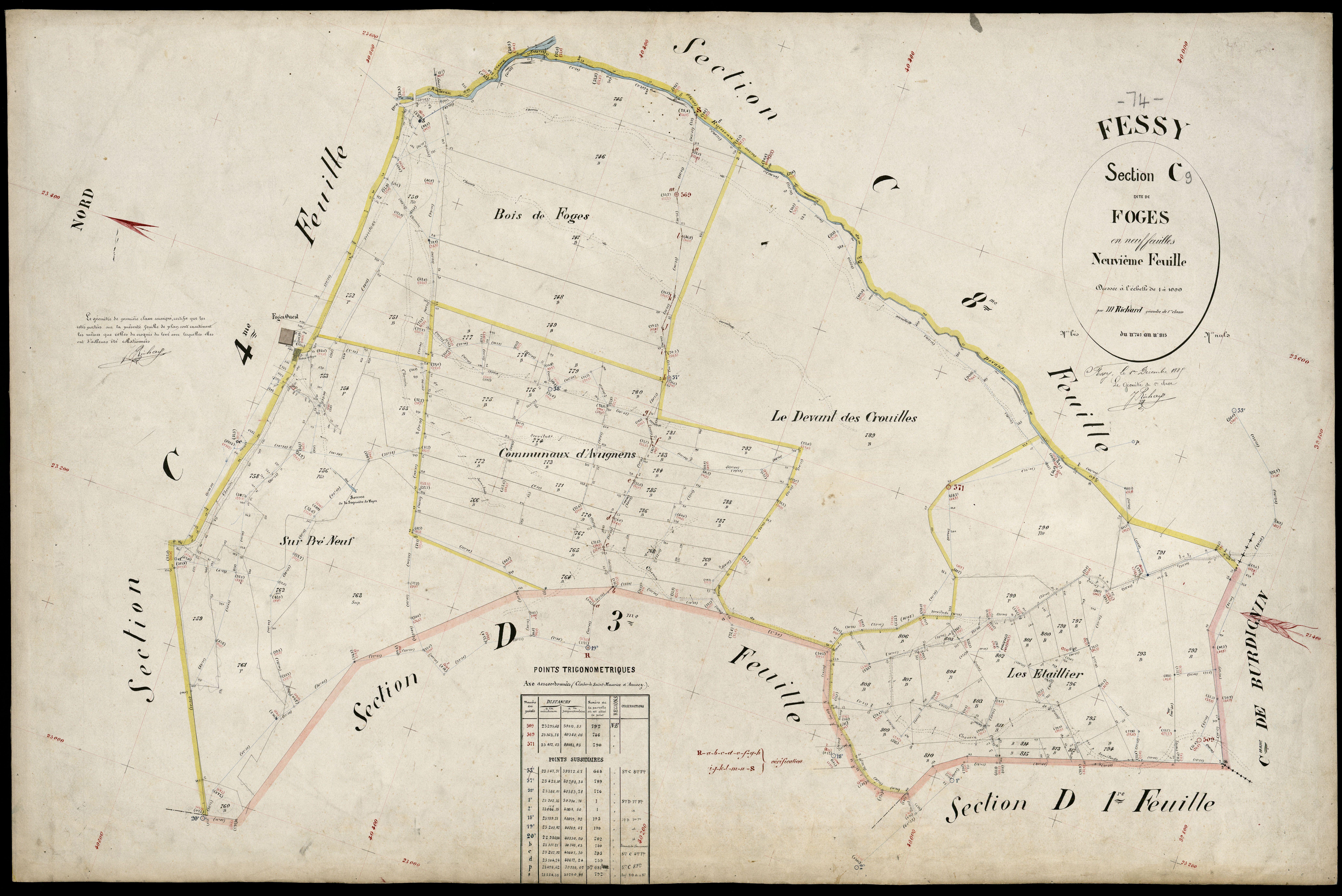 Section D : les Ruppes - 1885