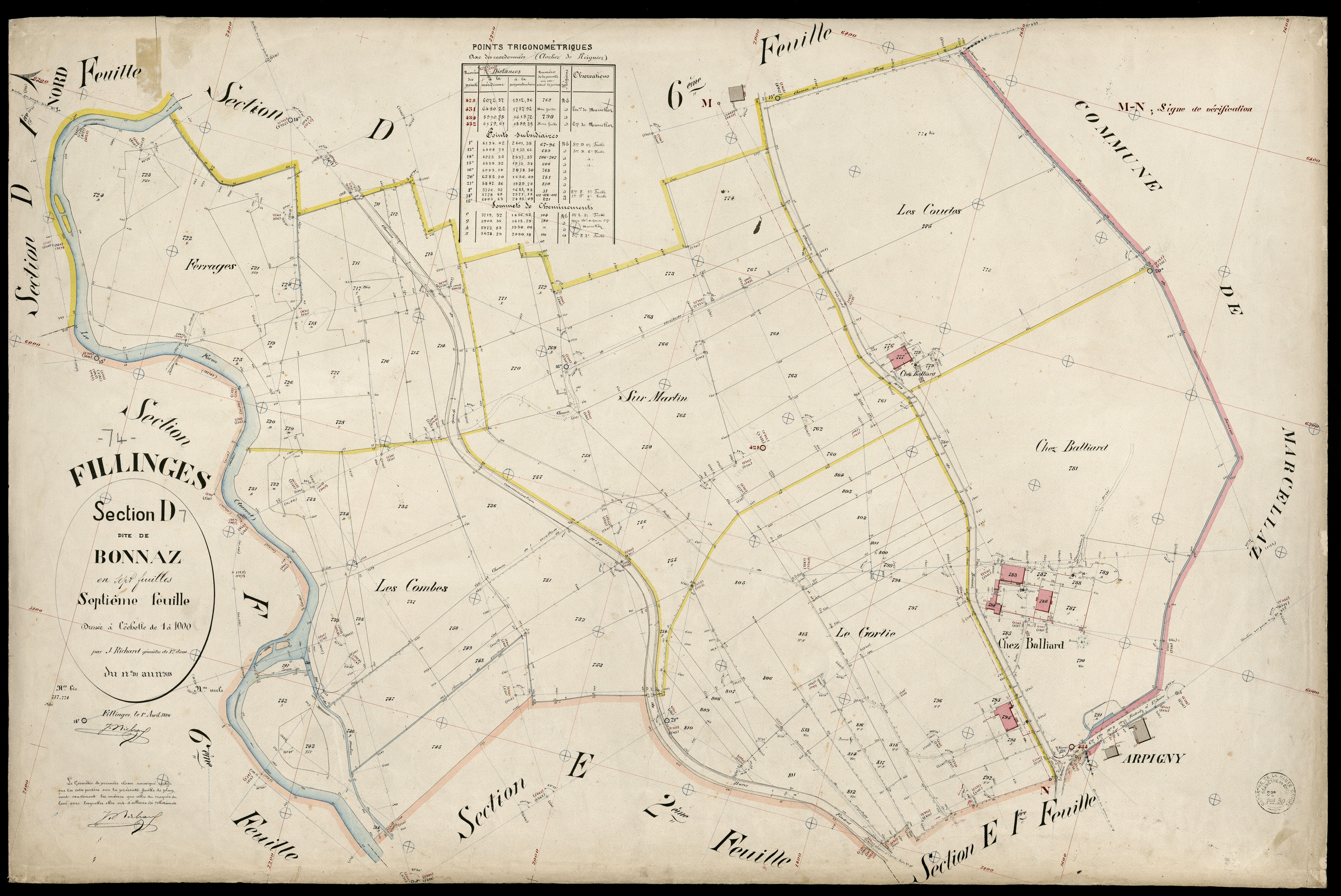 Section E : Arpigny - 1894