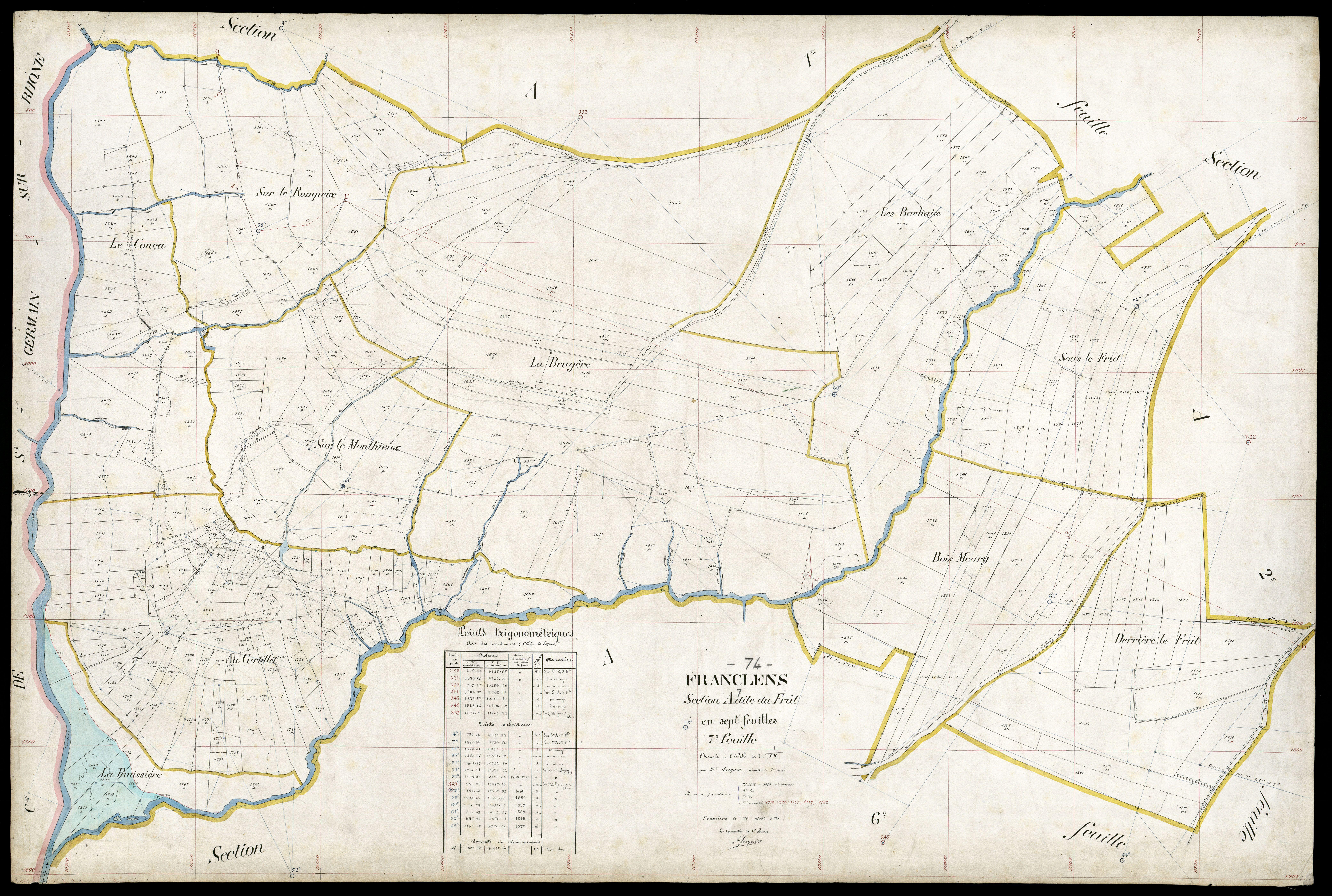 Section B : Chef-lieu - 1909