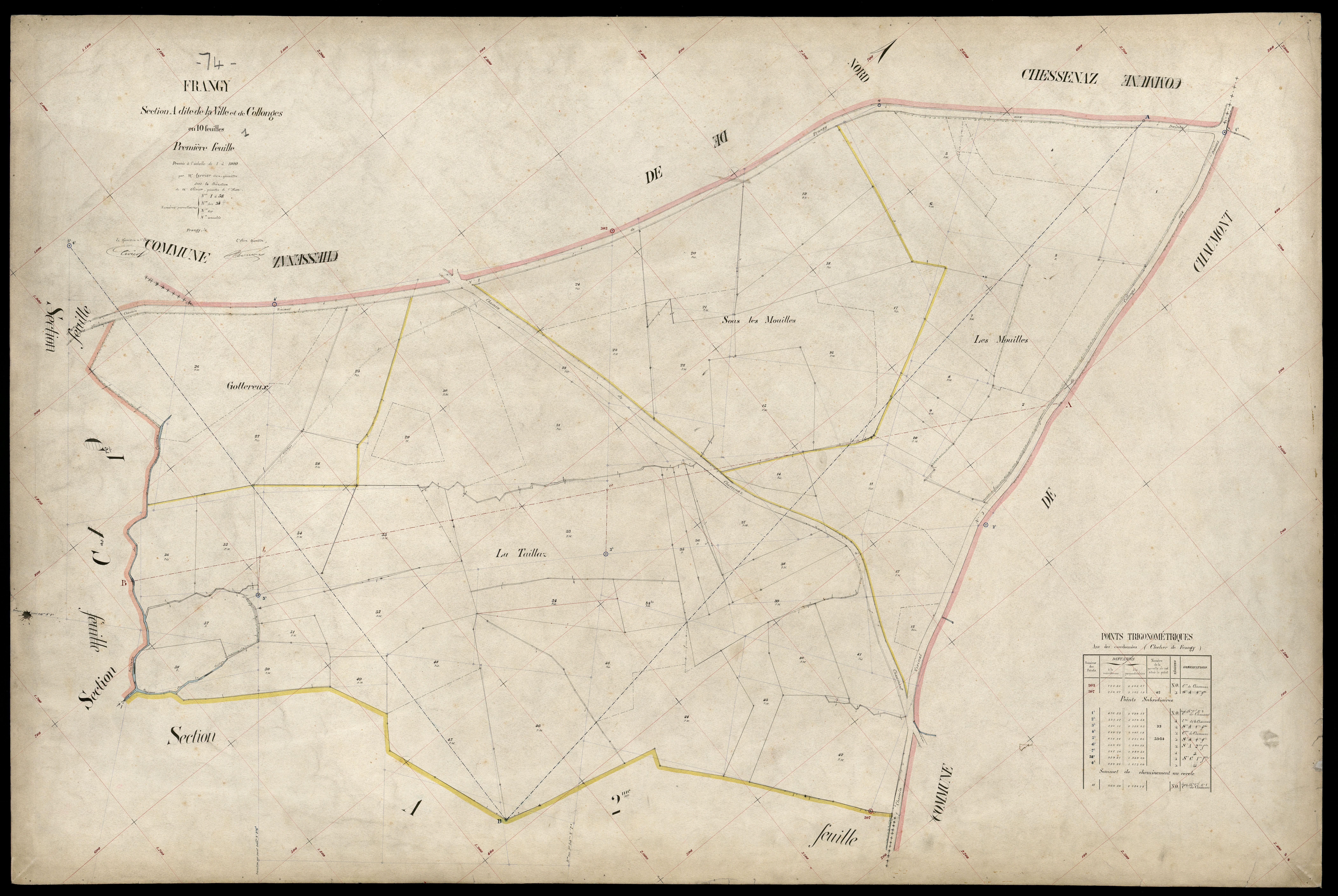 3 P 3 4837 - Feuille n° 2, parcelles n° 9 à 10 -