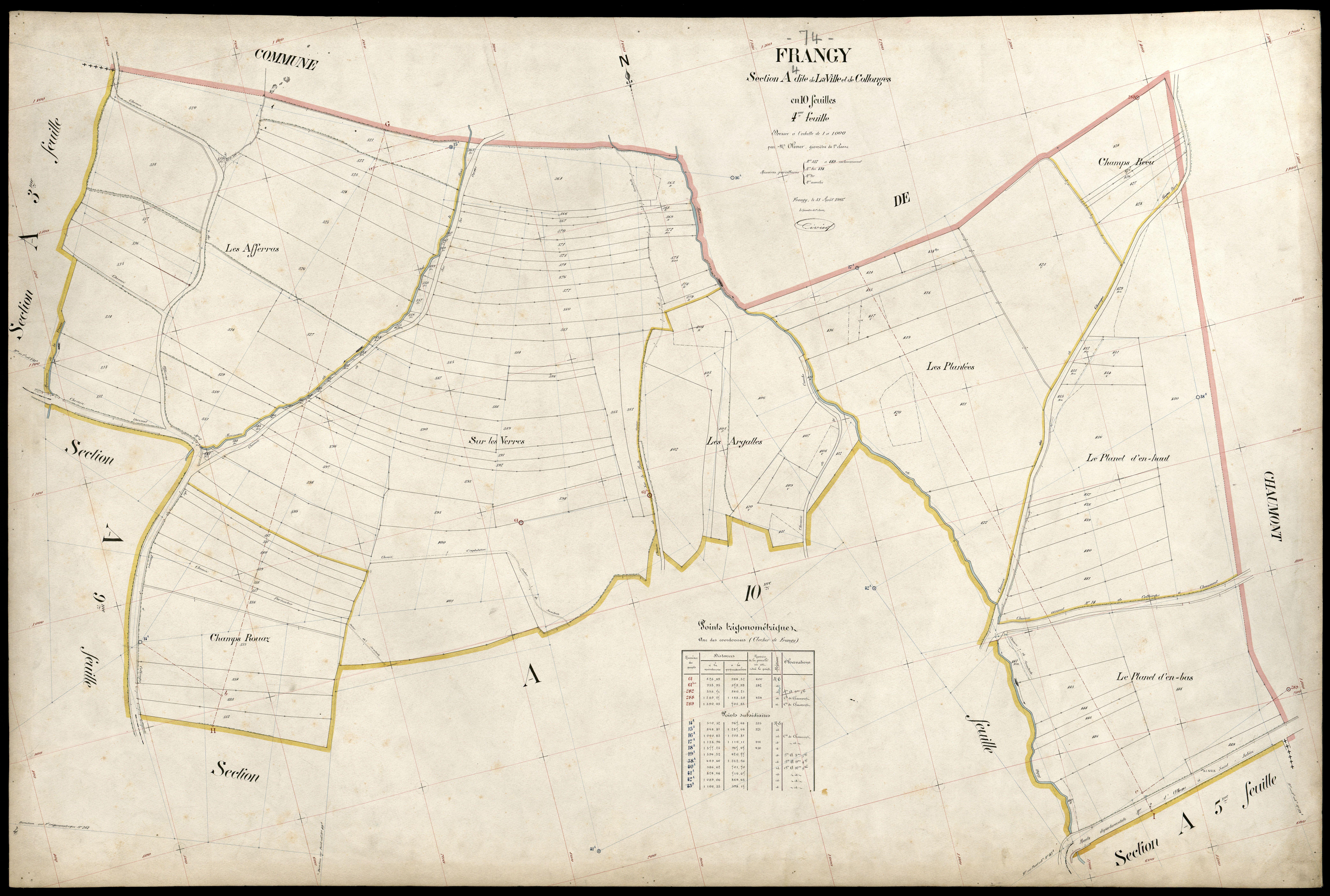 3 P 3 4840 - Feuille n° , parcelles n° 40 à 702 - 31 août 1907