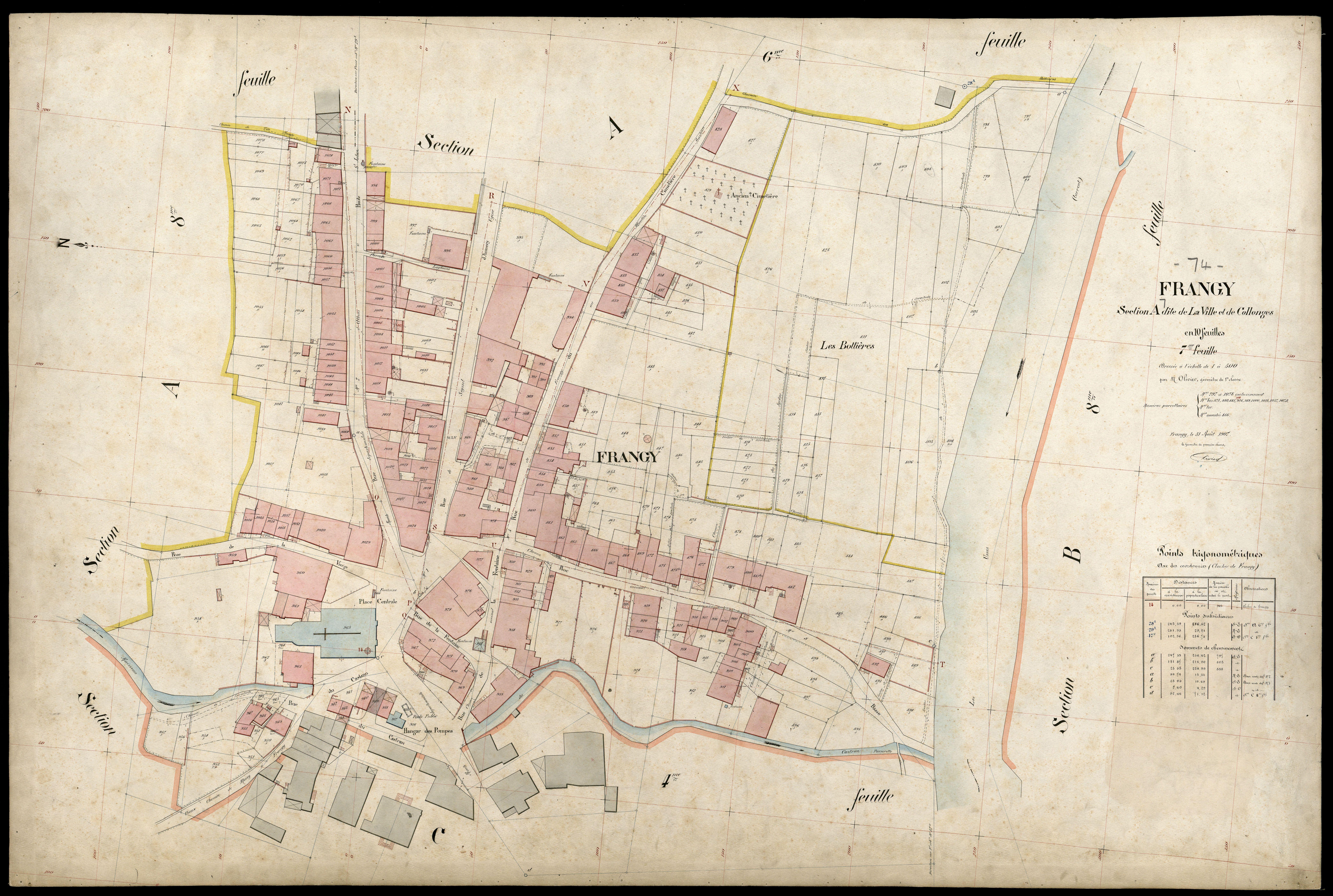3 P 3 4843 - Feuille n° 8, parcelles n° 1079 à 1177 - 31 août 1907