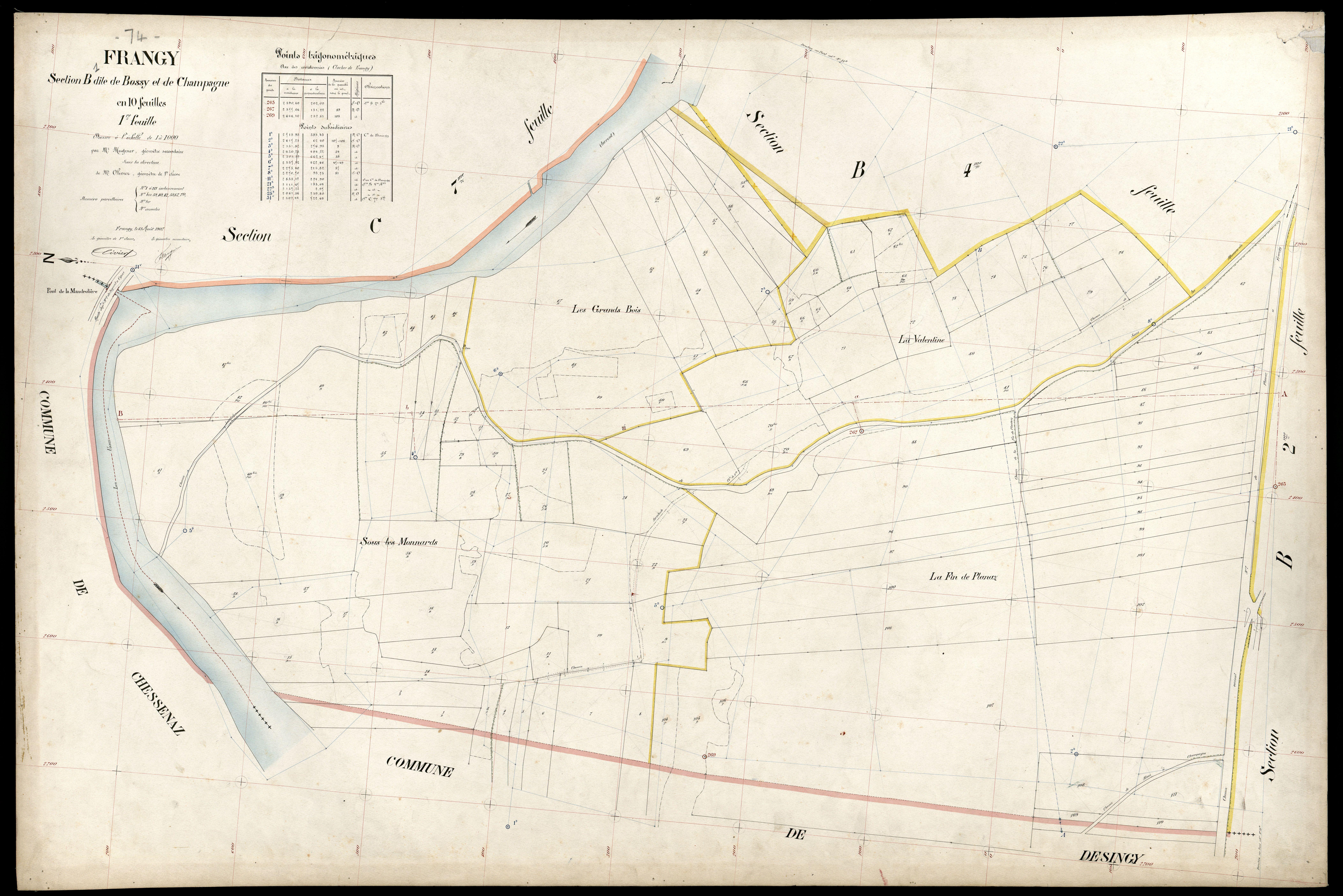 3 P 3 4847 - Feuille n° 2, parcelles n° 112 à 242 - 31 août 1907
