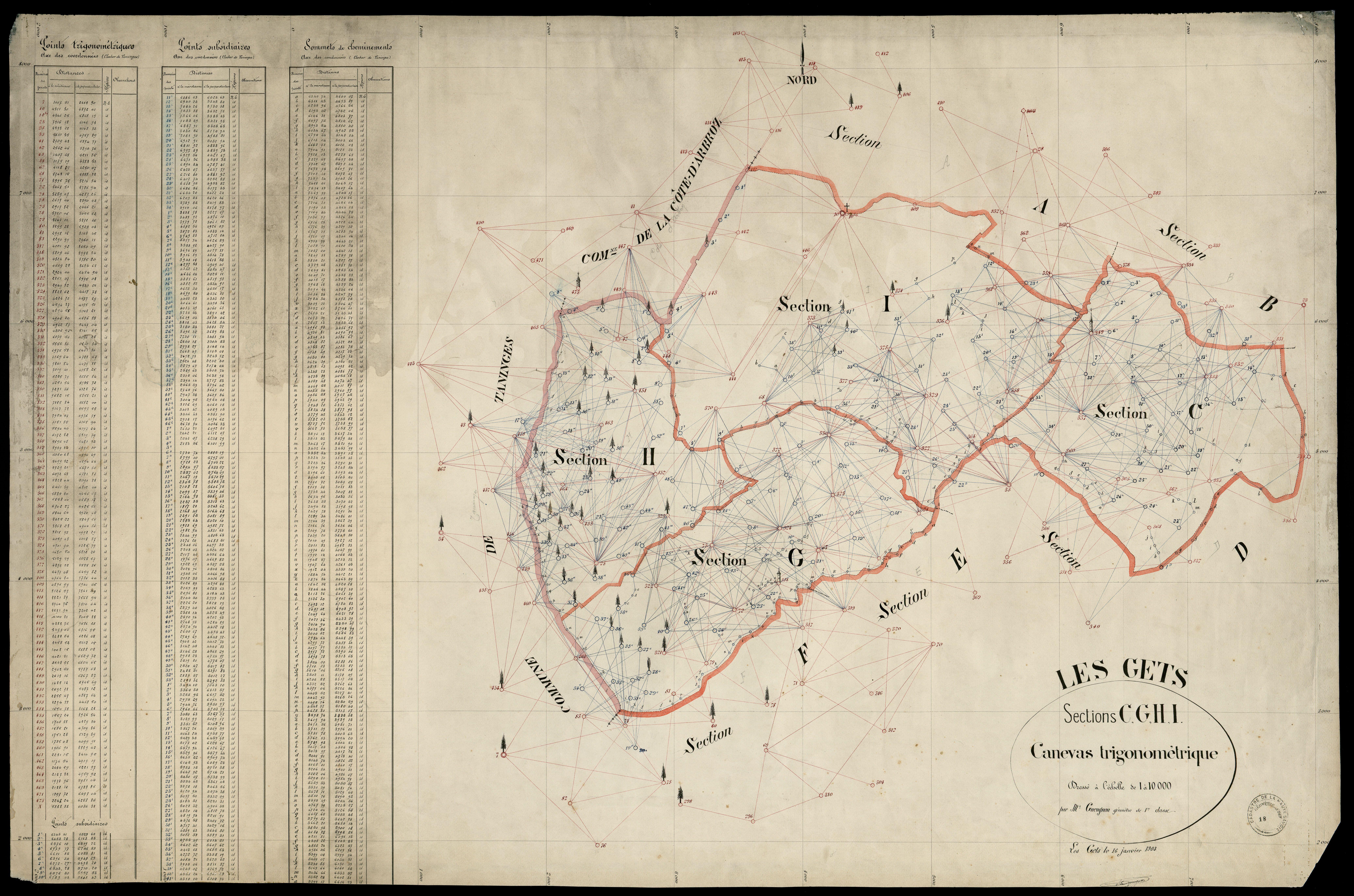 Sections D, E et F - 1903